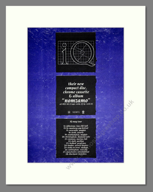 iQ - Nomzamo. Vintage Advert 1987 (ref AD20869)