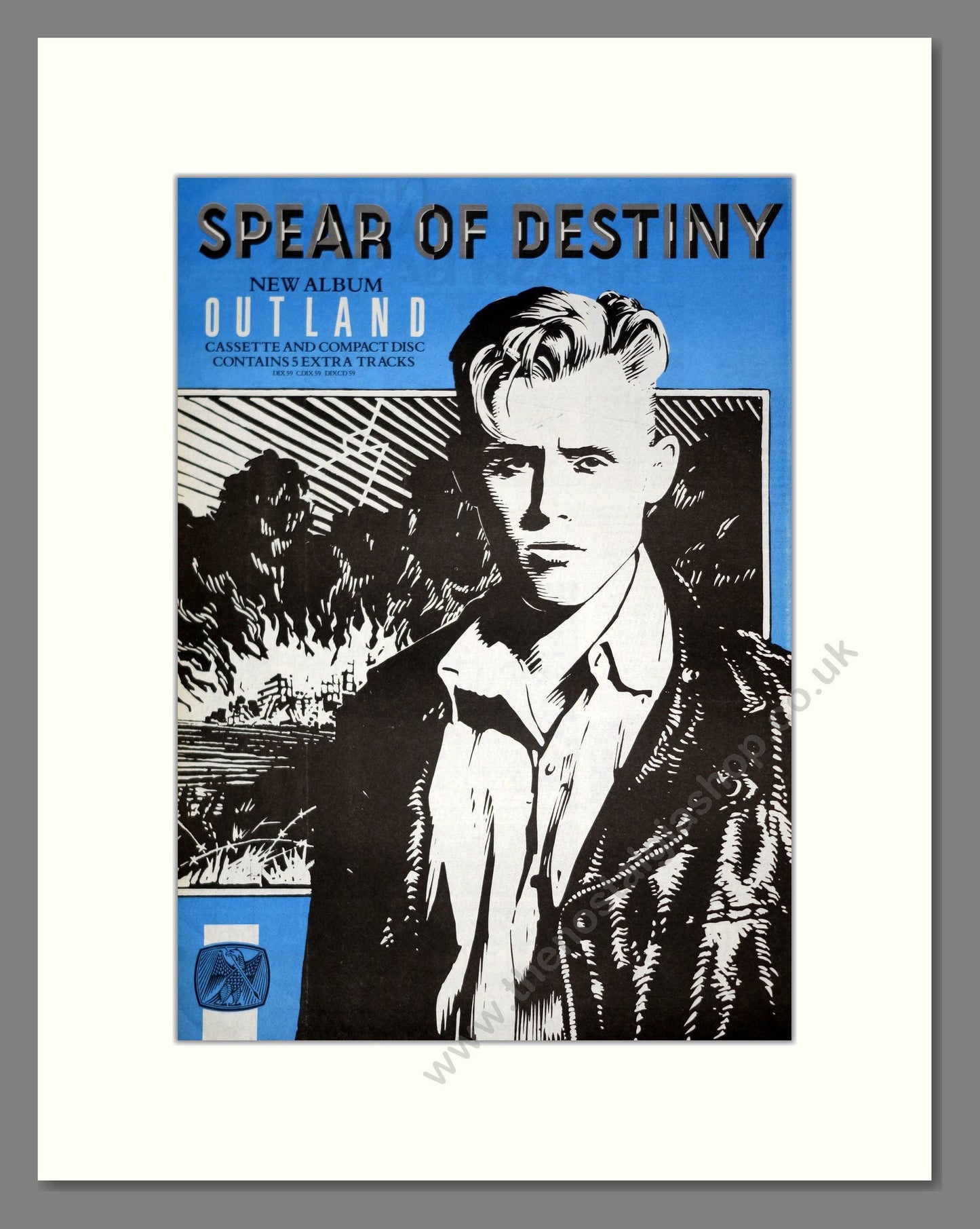 Spear Of Destiny - Outland. Vintage Advert 1987 (ref AD20870)