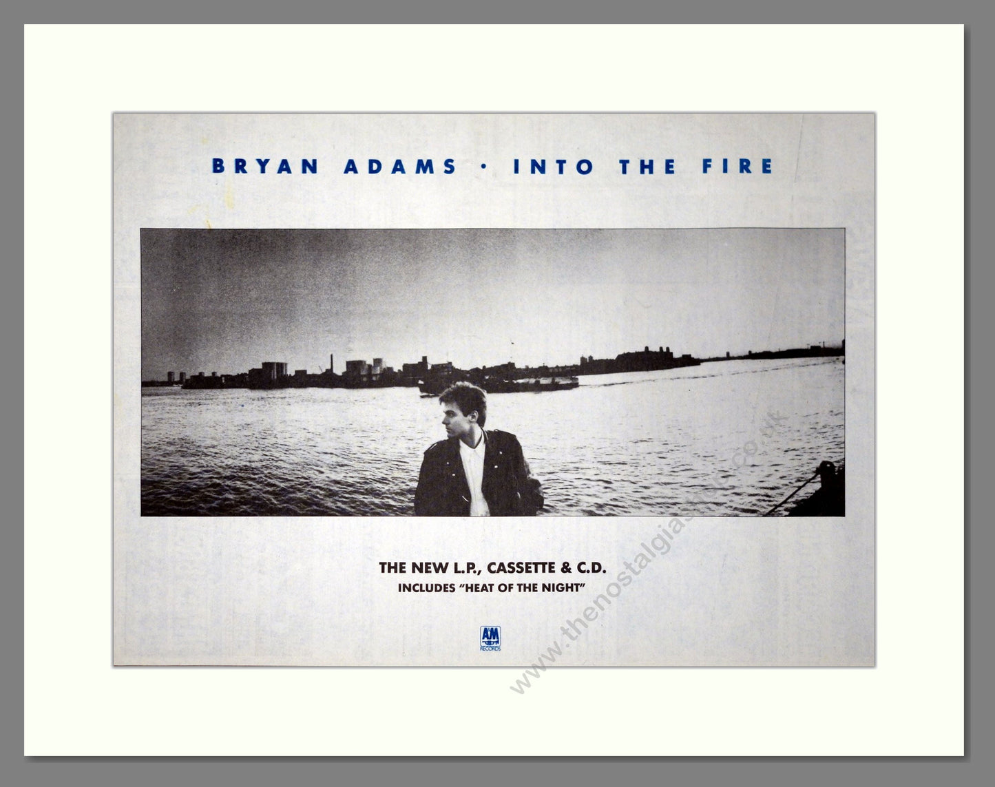 Bryan Adams - Into The Fire. Vintage Advert 1987 (ref AD20877)