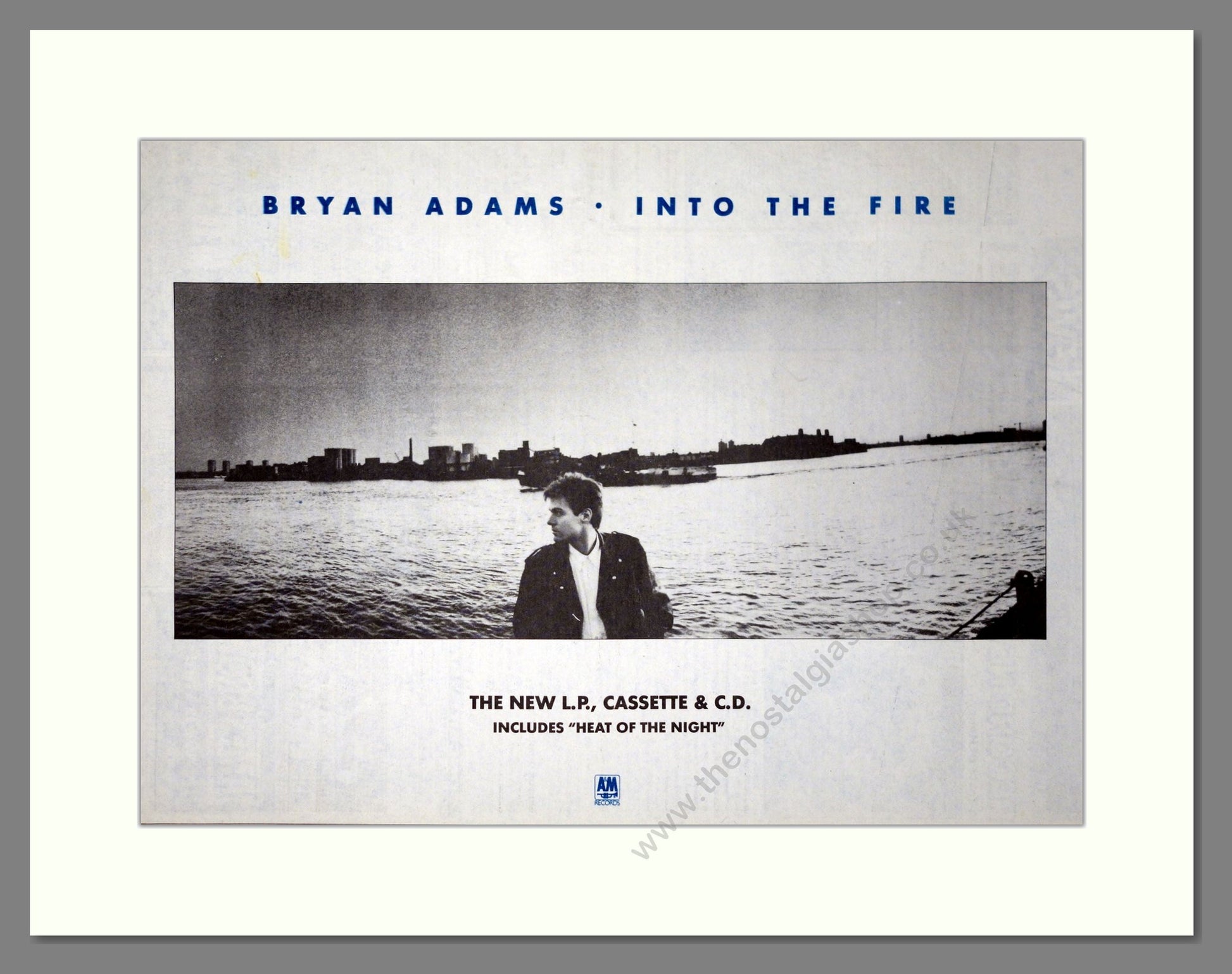 Bryan Adams - Into The Fire. Vintage Advert 1987 (ref AD20877)