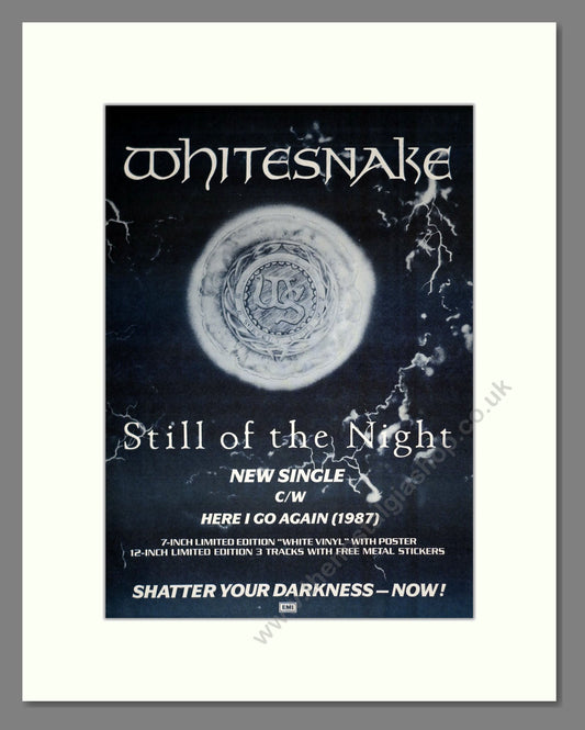 Whitesnake - Still Of The Night. Vintage Advert 1987 (ref AD20879)