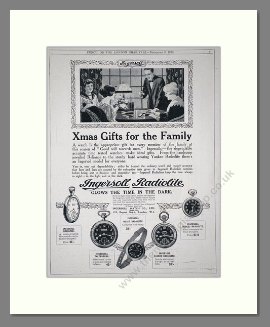 Ingersoll - Radiolite. Vintage Advert 1919 (ref AD64238)