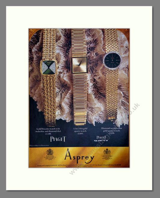 Piaget - Gold Ladies Watches. Vintage Advert 1977 (ref AD64244)