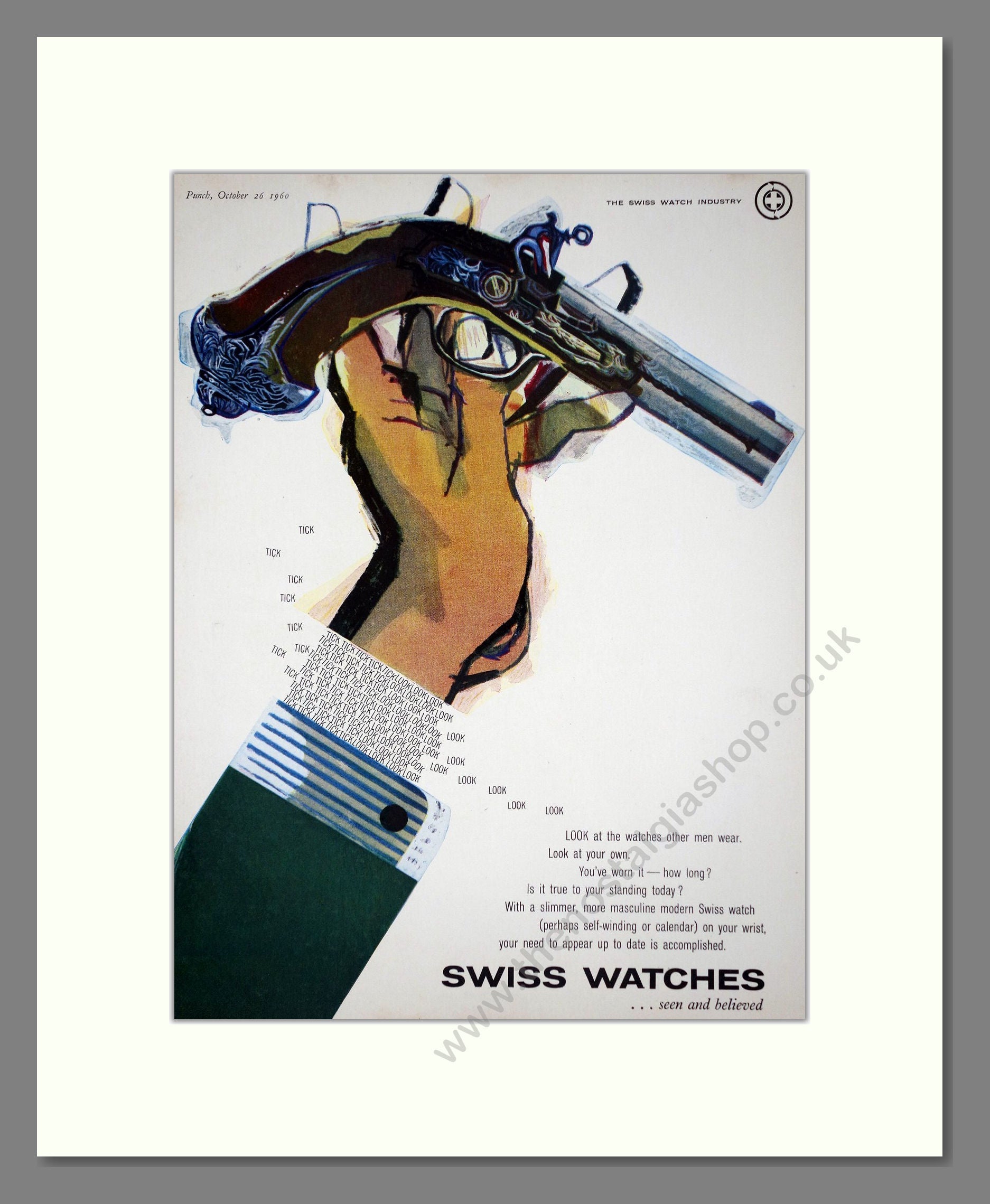 Swiss Watches - Seen And Believed. Vintage Advert 1960 (ref AD64246)