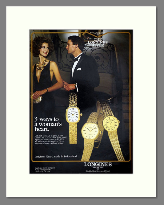 Longines - Quartz Watches. Vintage Advert 1982 (ref AD64248)
