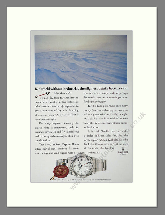 Rolex - Oyster. Vintage Advert 1995 (ref AD64267)