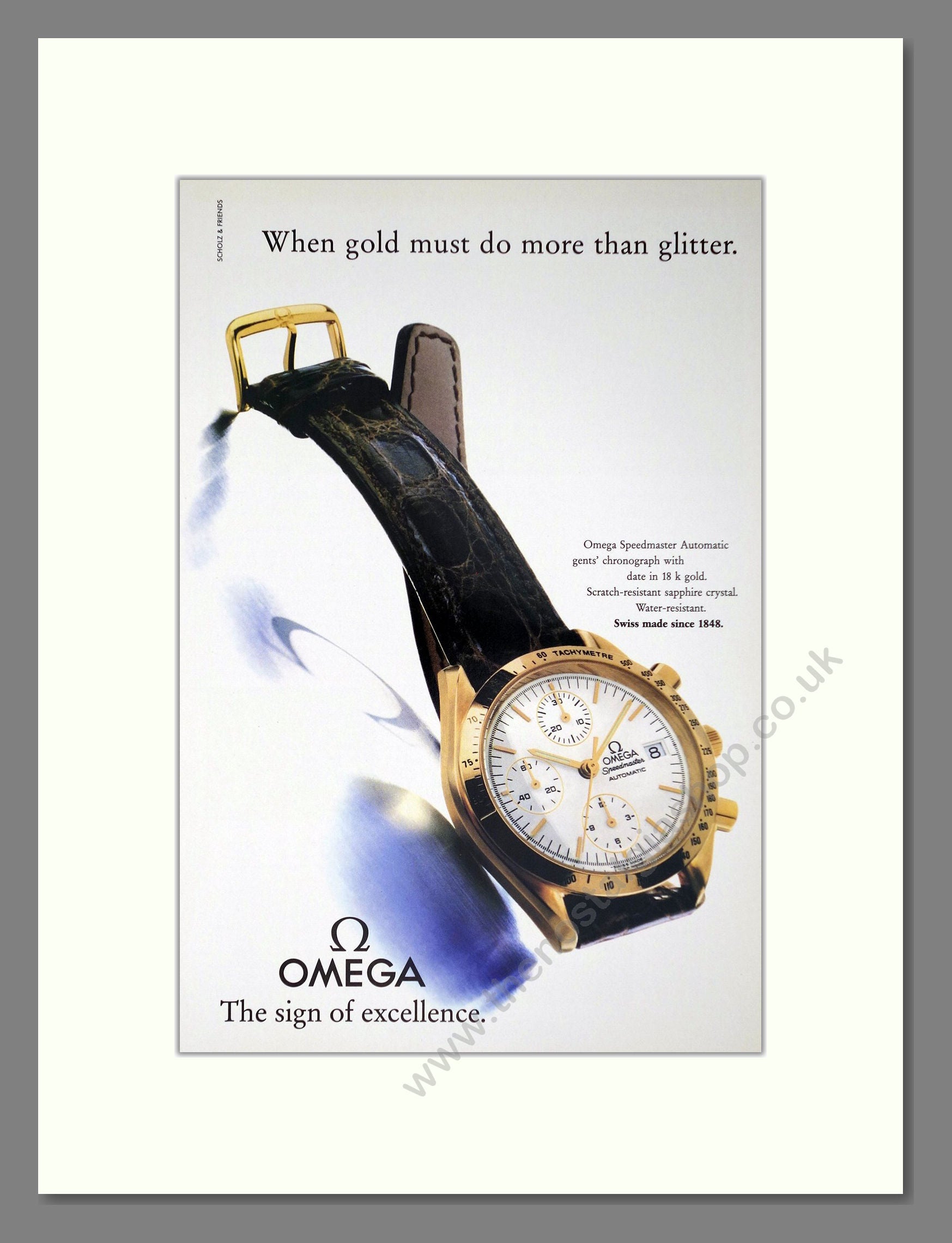 Omega - Speedmaster Automatic. Vintage Advert 1992 (ref AD64281)