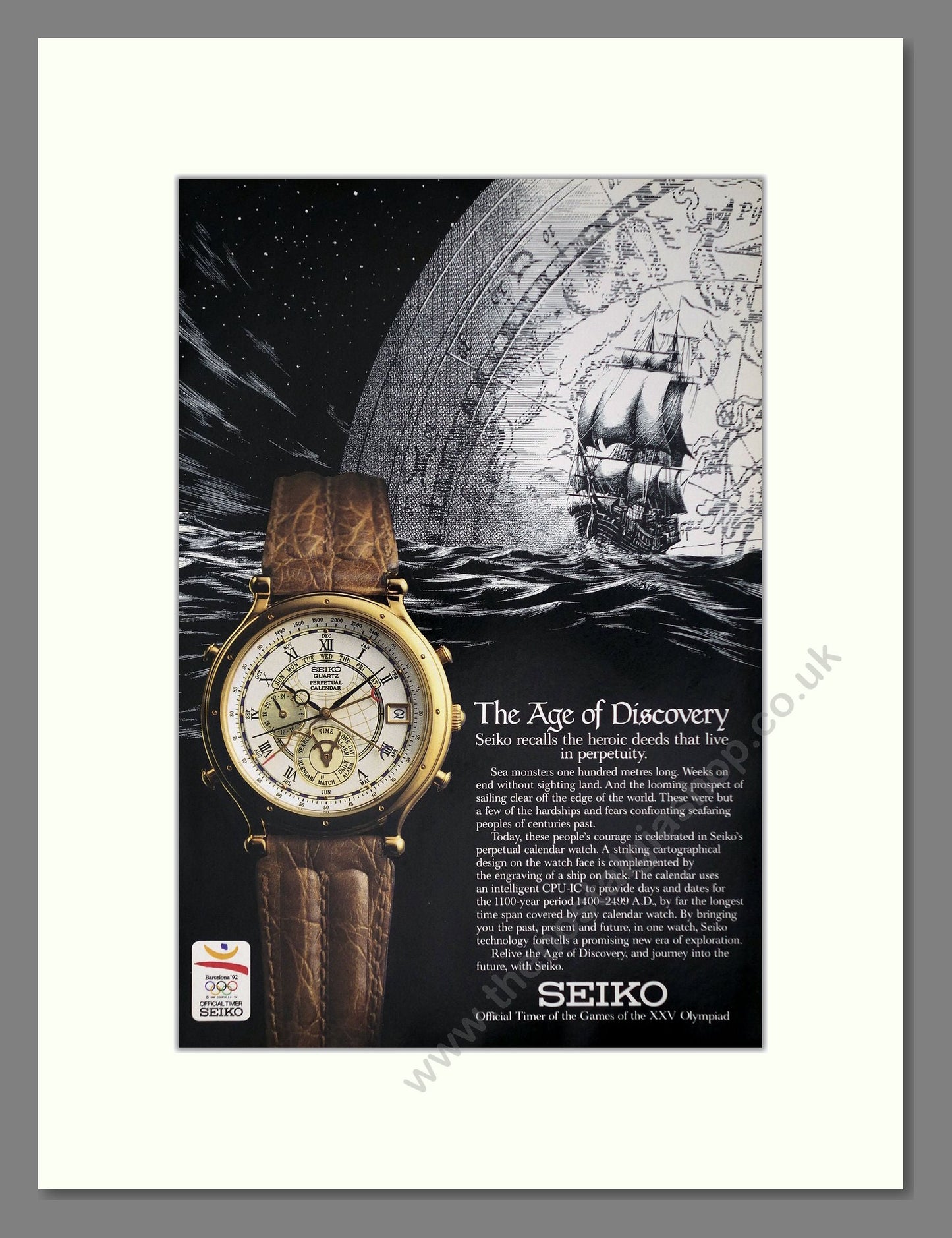Seiko - Perpetual Calendar. Vintage Advert 1991 (ref AD64284)