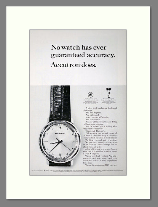 Bulova - Accutron. Vintage Advert 1964 (ref AD64289)