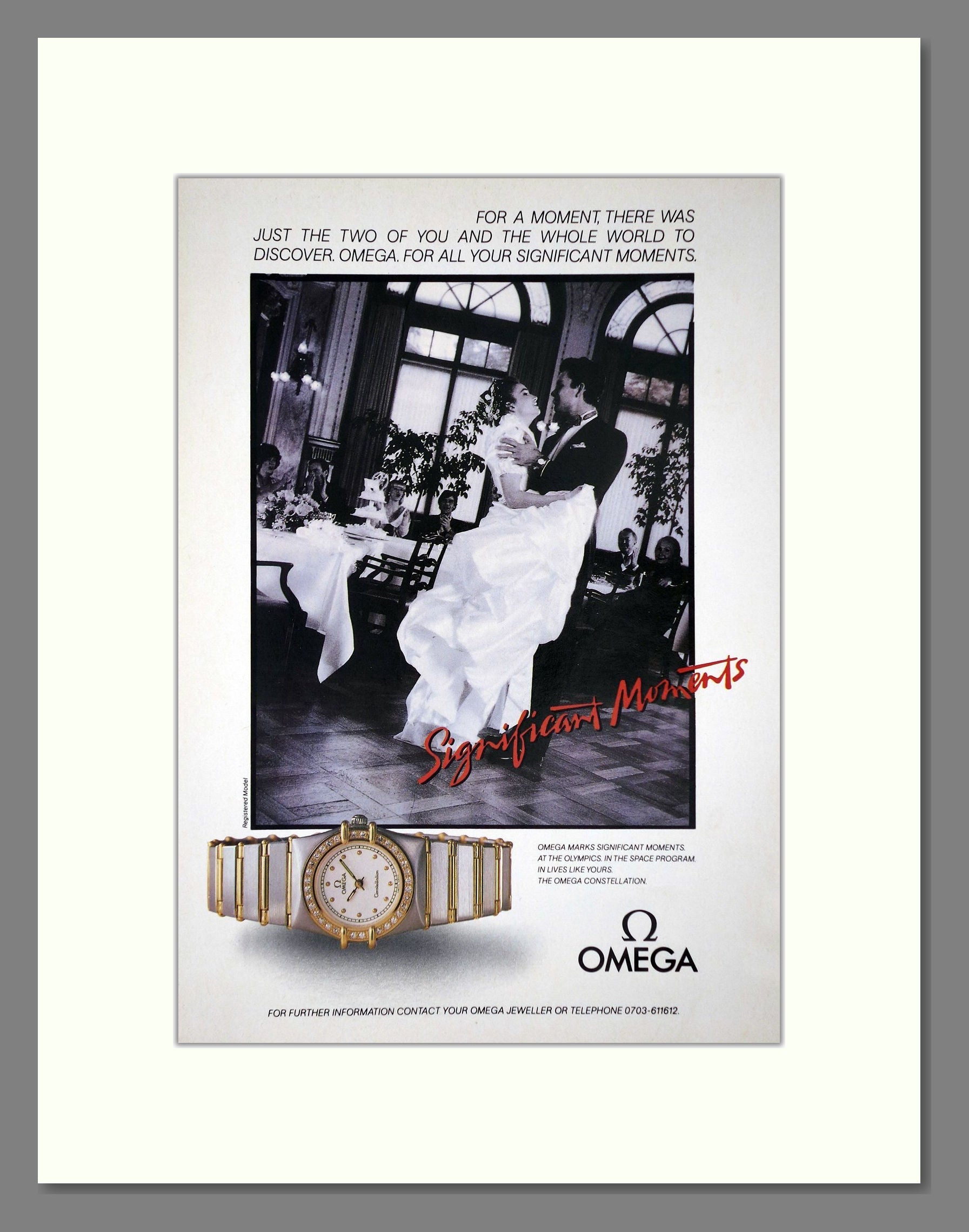 Omega - Constellation. Vintage Advert 1987 (ref AD64302)