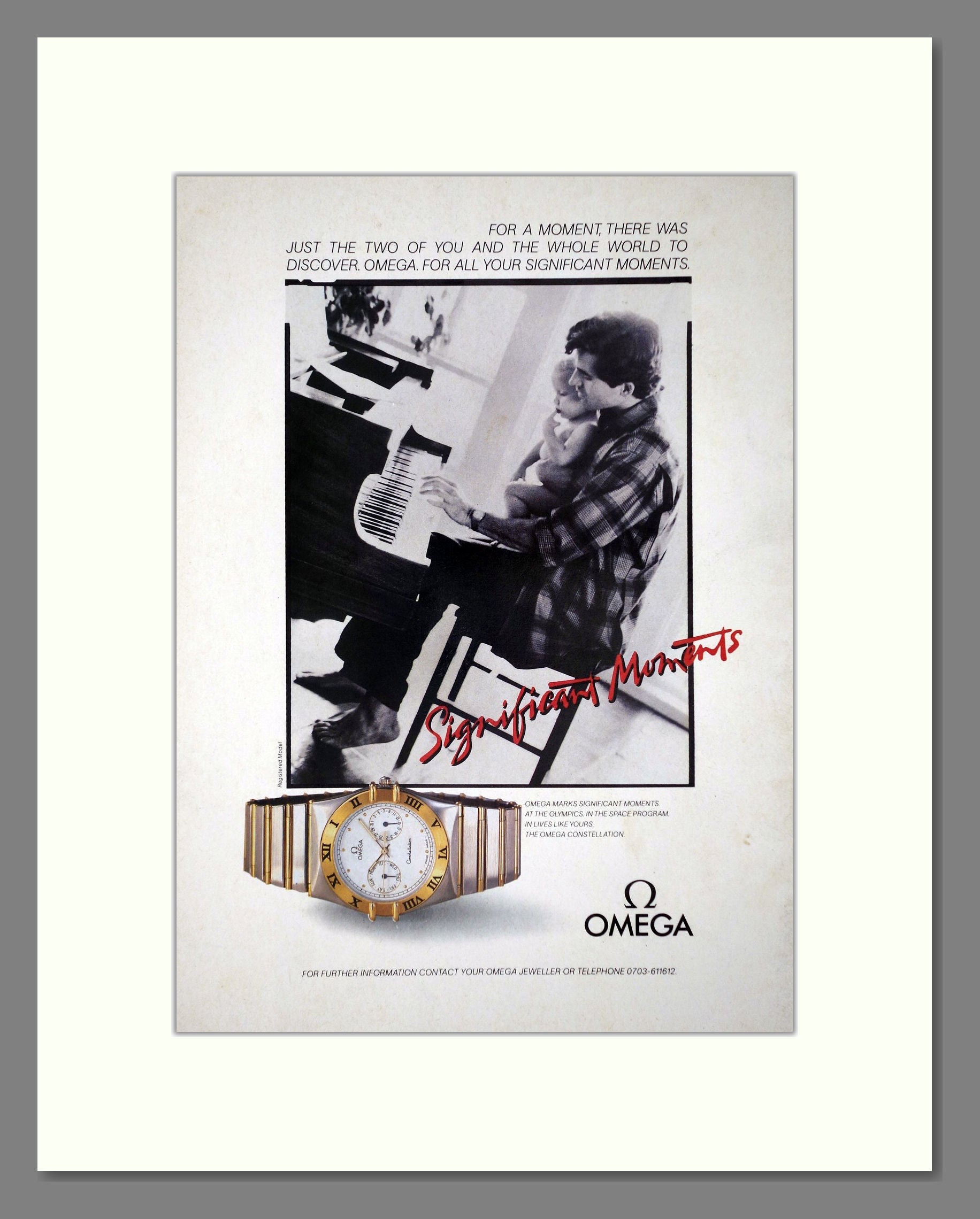 Omega - Constellation. Vintage Advert 1987 (ref AD64305)