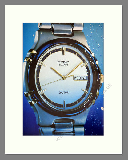 Seiko - SQ100 (Double Advert). Vintage Advert 1987 (ref AD64314)