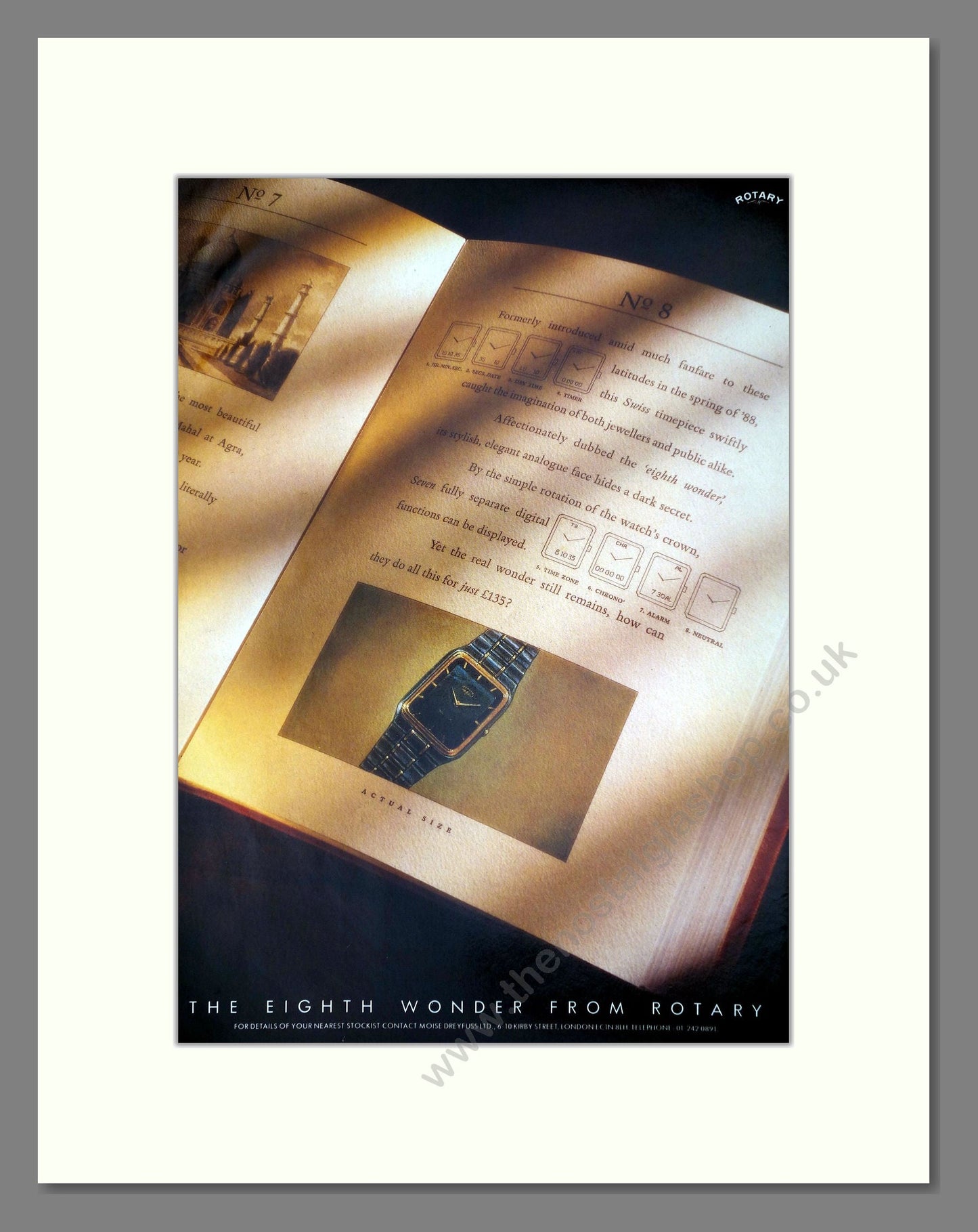 Rotary - Eighth Wonder. Vintage Advert 1988 (ref AD64321)