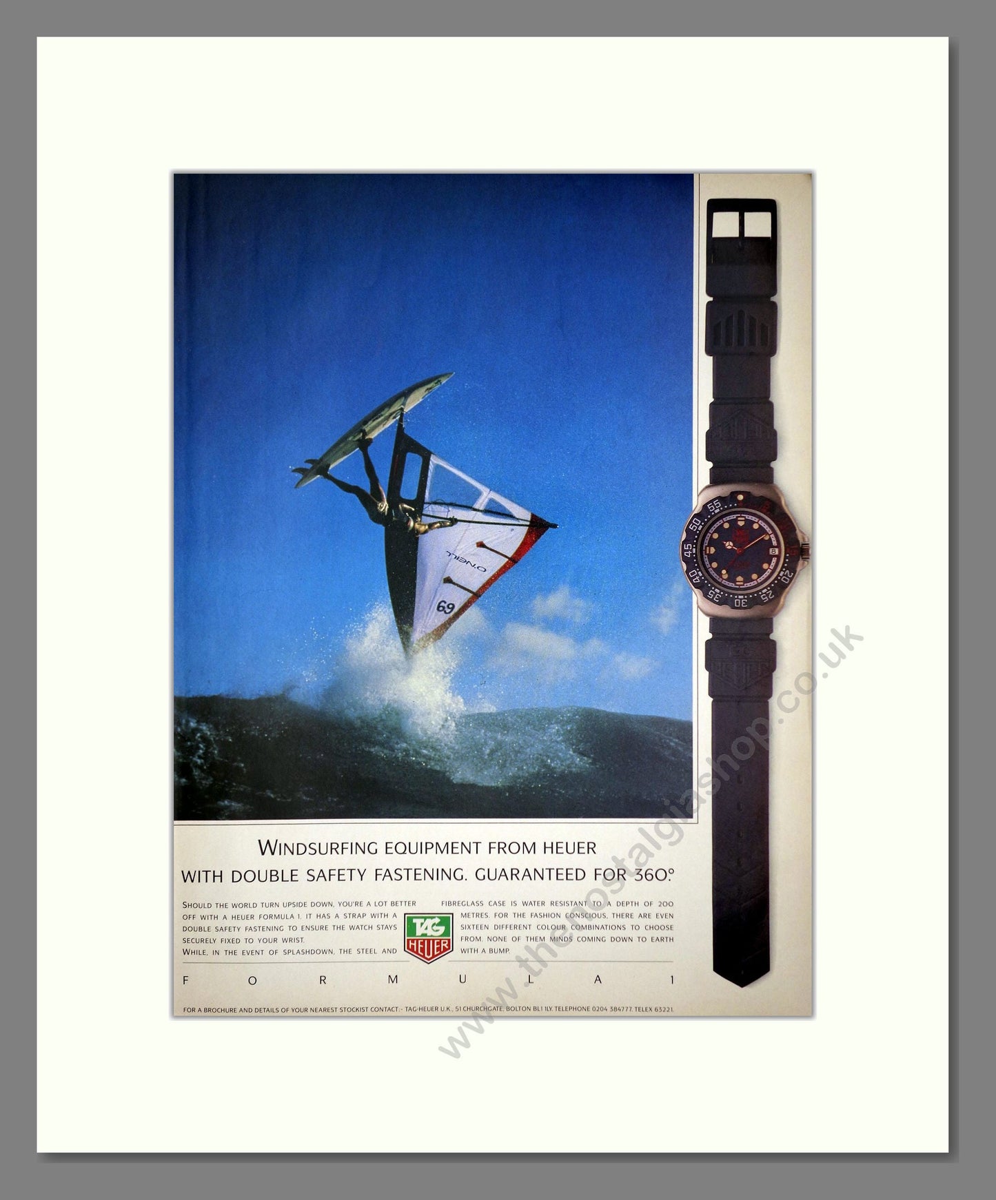 Tag Heuer - Double Safety Fastening. Vintage Advert 1987 (ref AD64323)