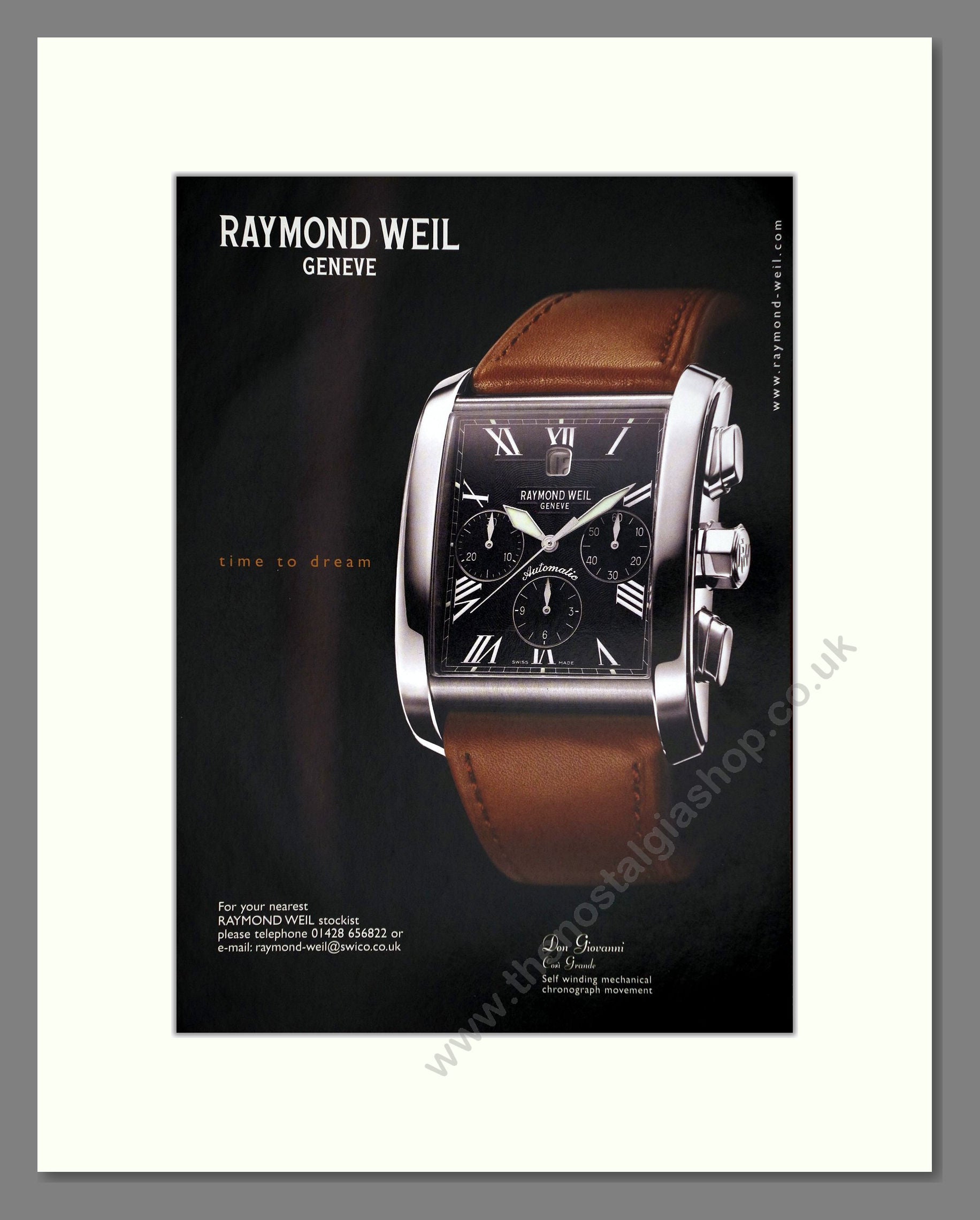 Raymond Weil - Don Giovanni. Vintage Advert 2004 (ref AD64325)