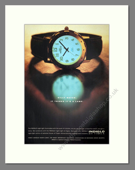 Timex - Indiglo. Vintage Advert 1994 (ref AD64337)