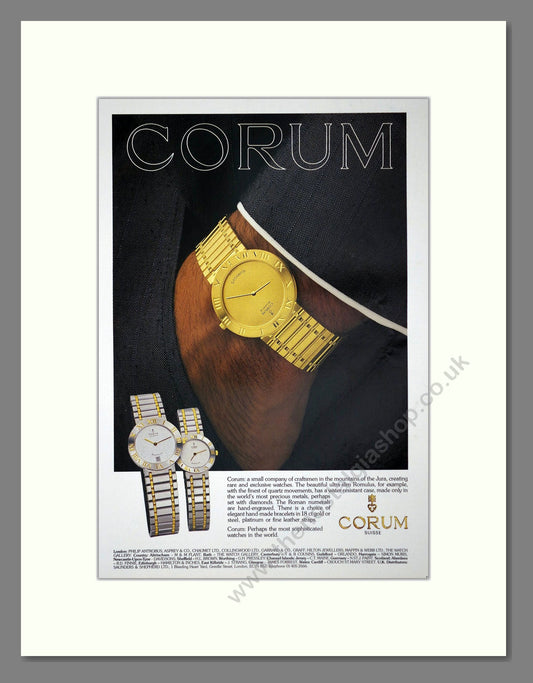 Corum - Romulus. Vintage Advert 1988 (ref AD64351)