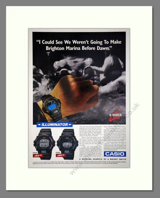Casio - G-Shock Illuminator. Vintage Advert 1996 (ref AD64366)
