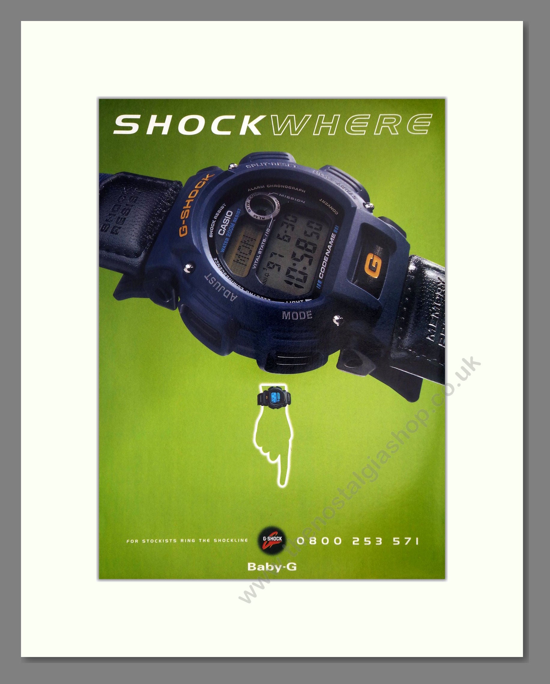 Casio - Baby-G G-Shock. Vintage Advert 1997 (ref AD64378)