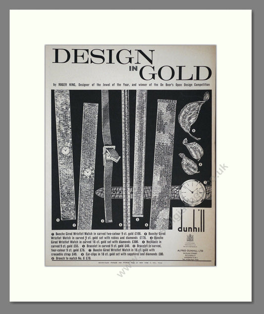 Bueche-Girod - At Dunhill. Vintage Advert 1963 (ref AD64380)