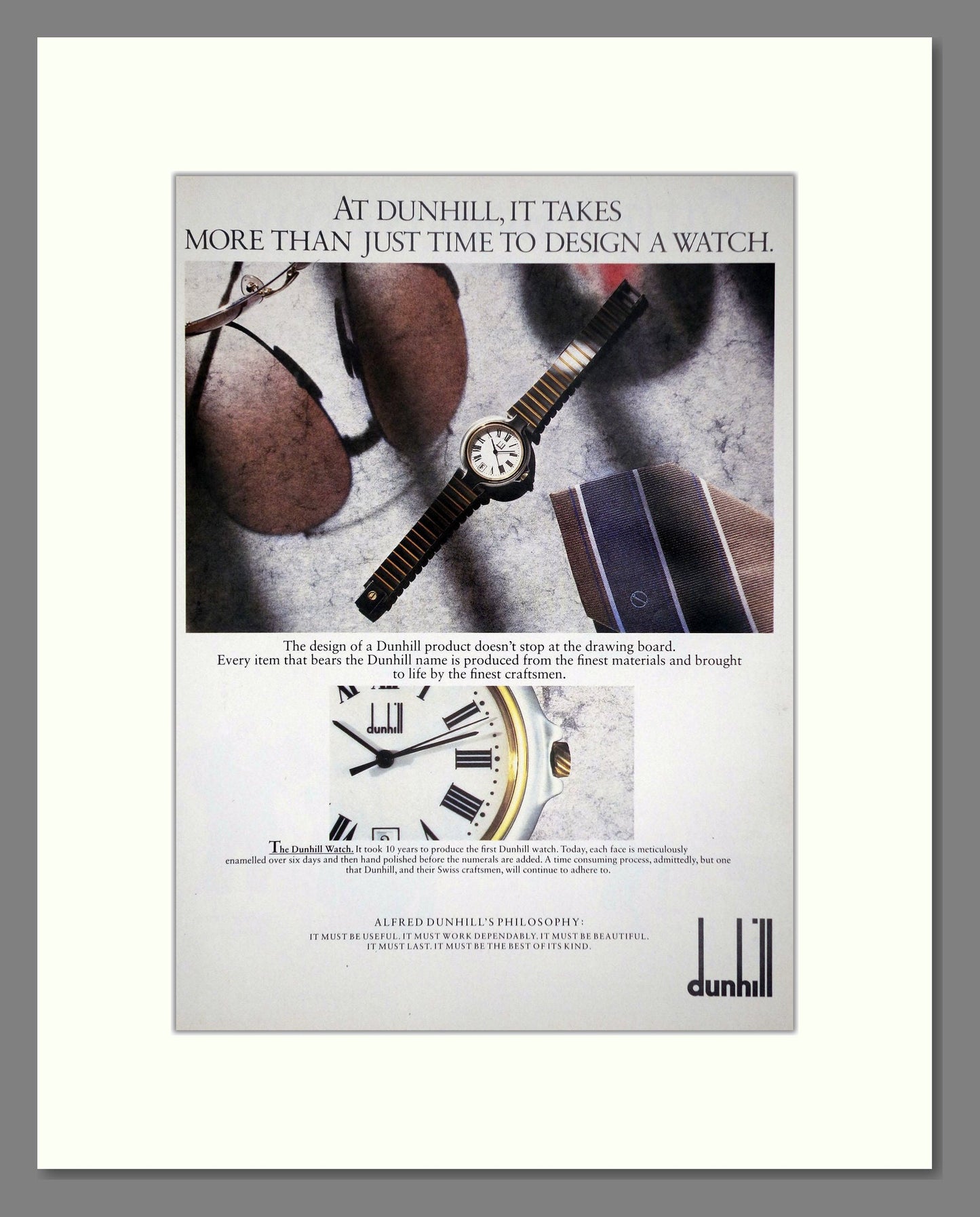 Dunhill - Design. Vintage Advert 1985 (ref AD64381)