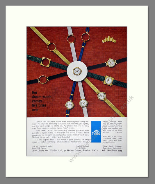 Tiara - Coralene. Vintage Advert 1963 (ref AD64385)