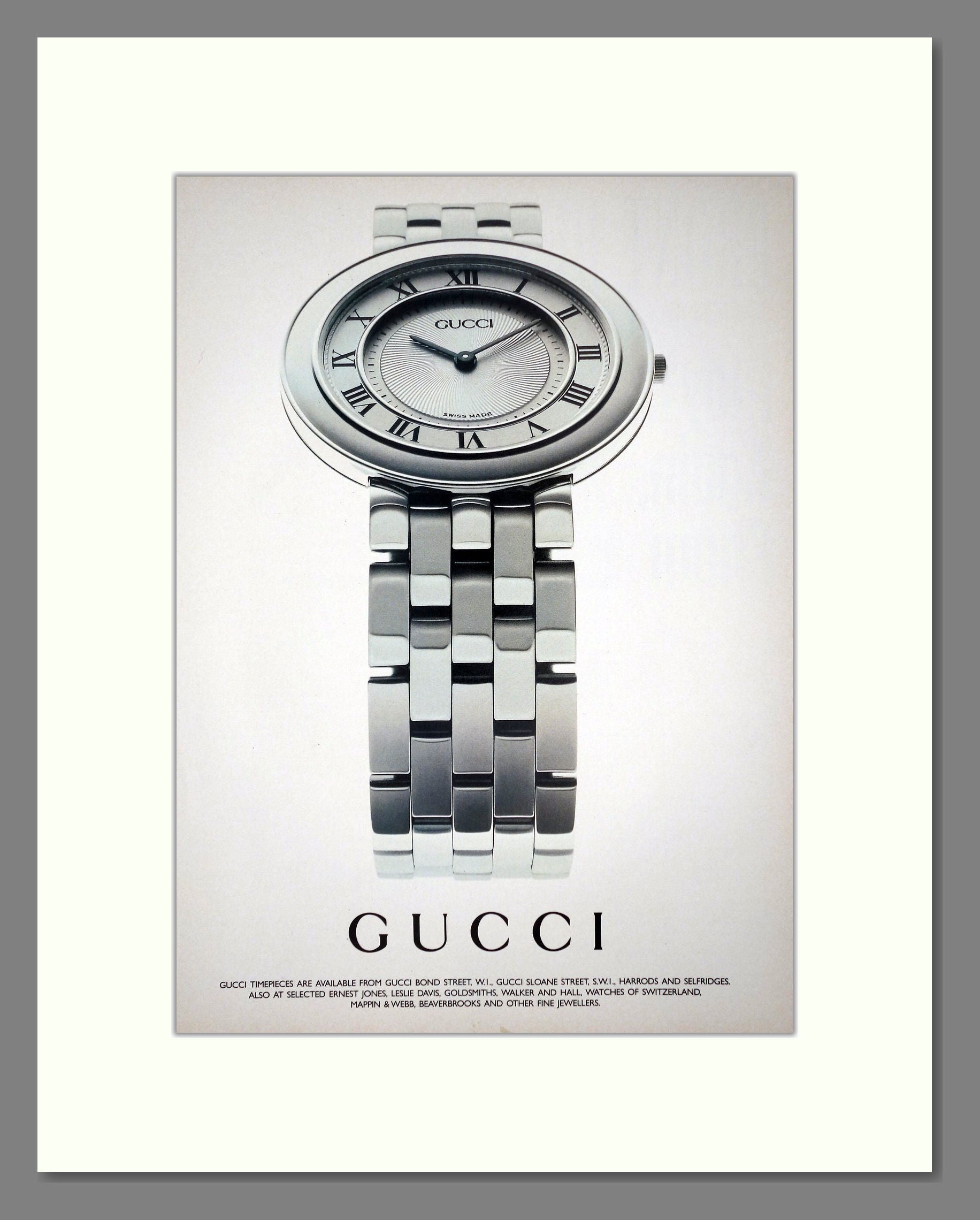 Gucci - Swiss Made. Vintage Advert 1996 (ref AD64388)