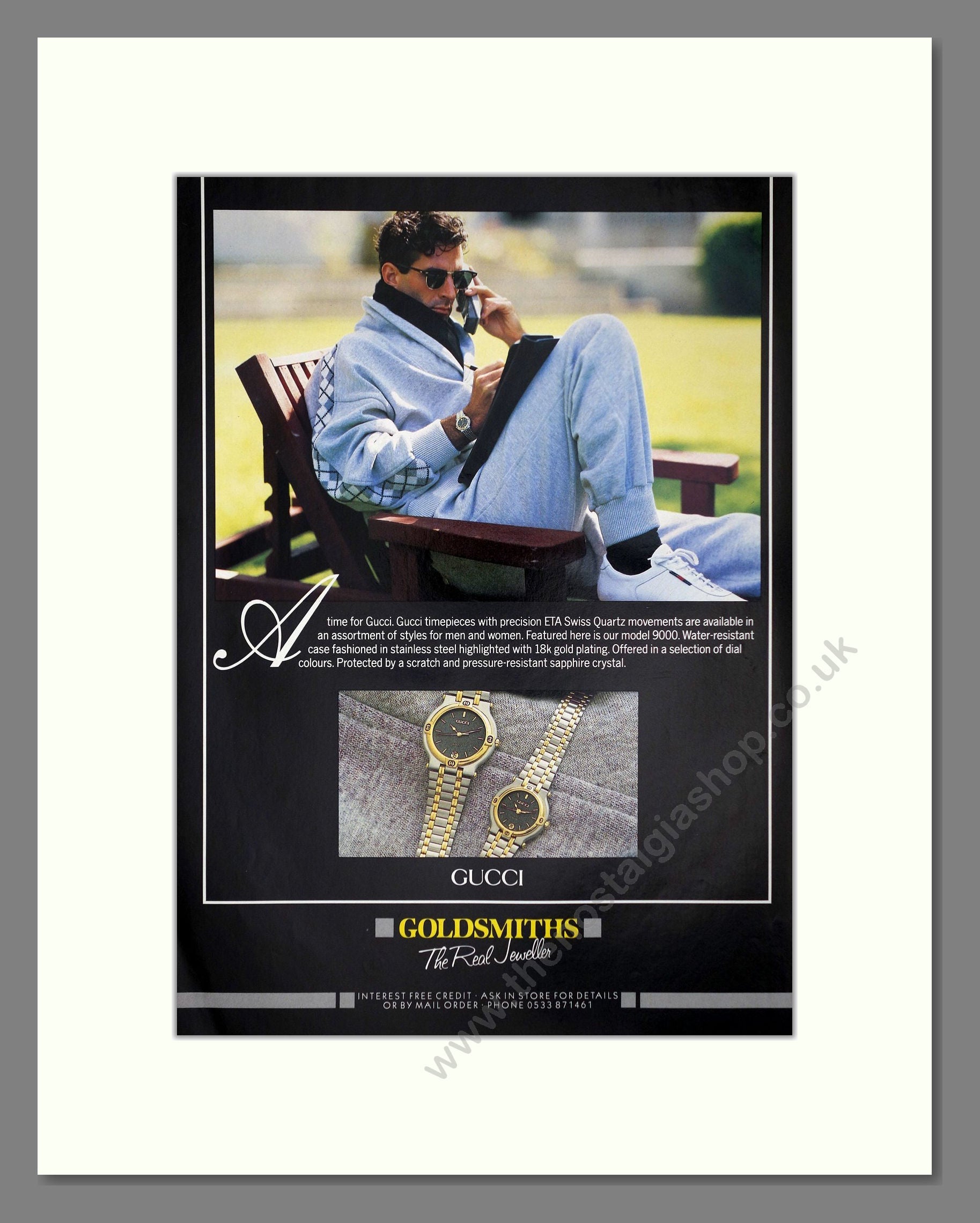 Gucci - At Goldsmiths. Vintage Advert 1988 (ref AD64389)