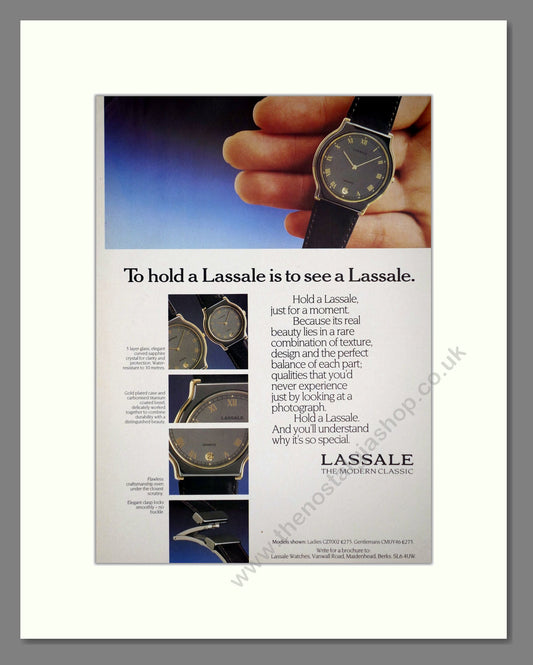Lassale - The Modern Classic. Vintage Advert 1986 (ref AD64397)