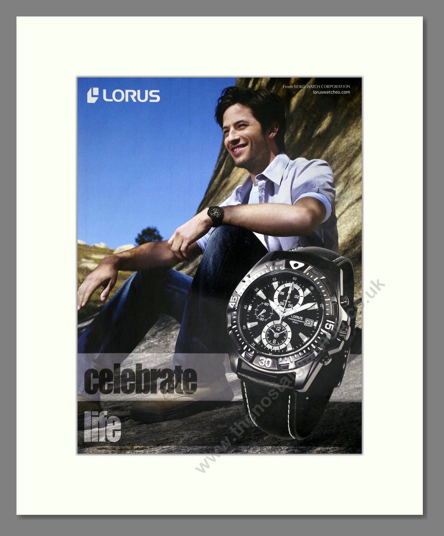 Lorus - Chronograph 100m. Vintage Advert 2000 (ref AD64401)