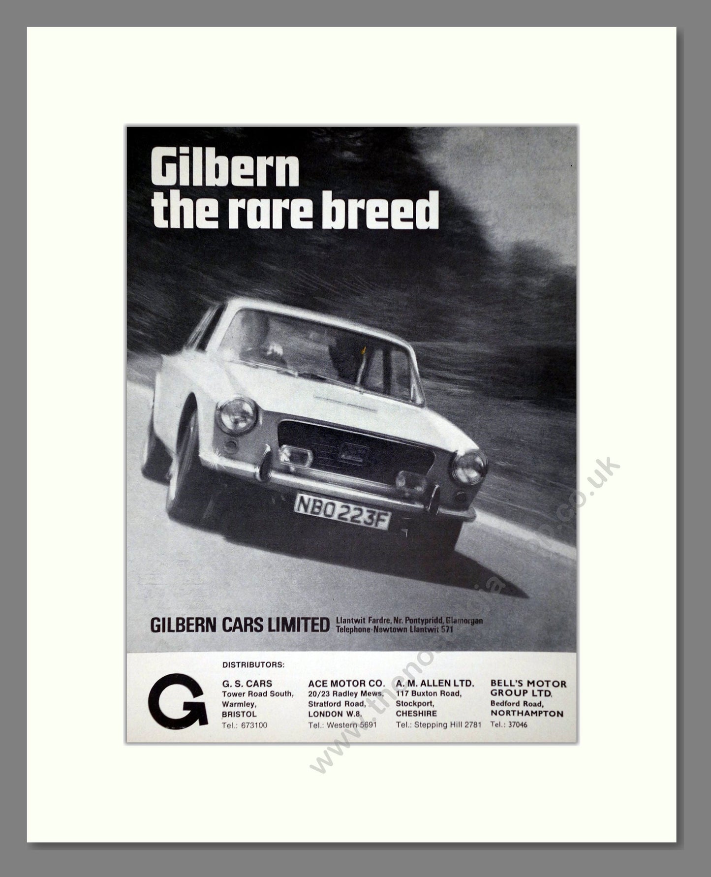 Gilbern - The Rare Breed. Vintage Advert 1968 (ref AD64408)
