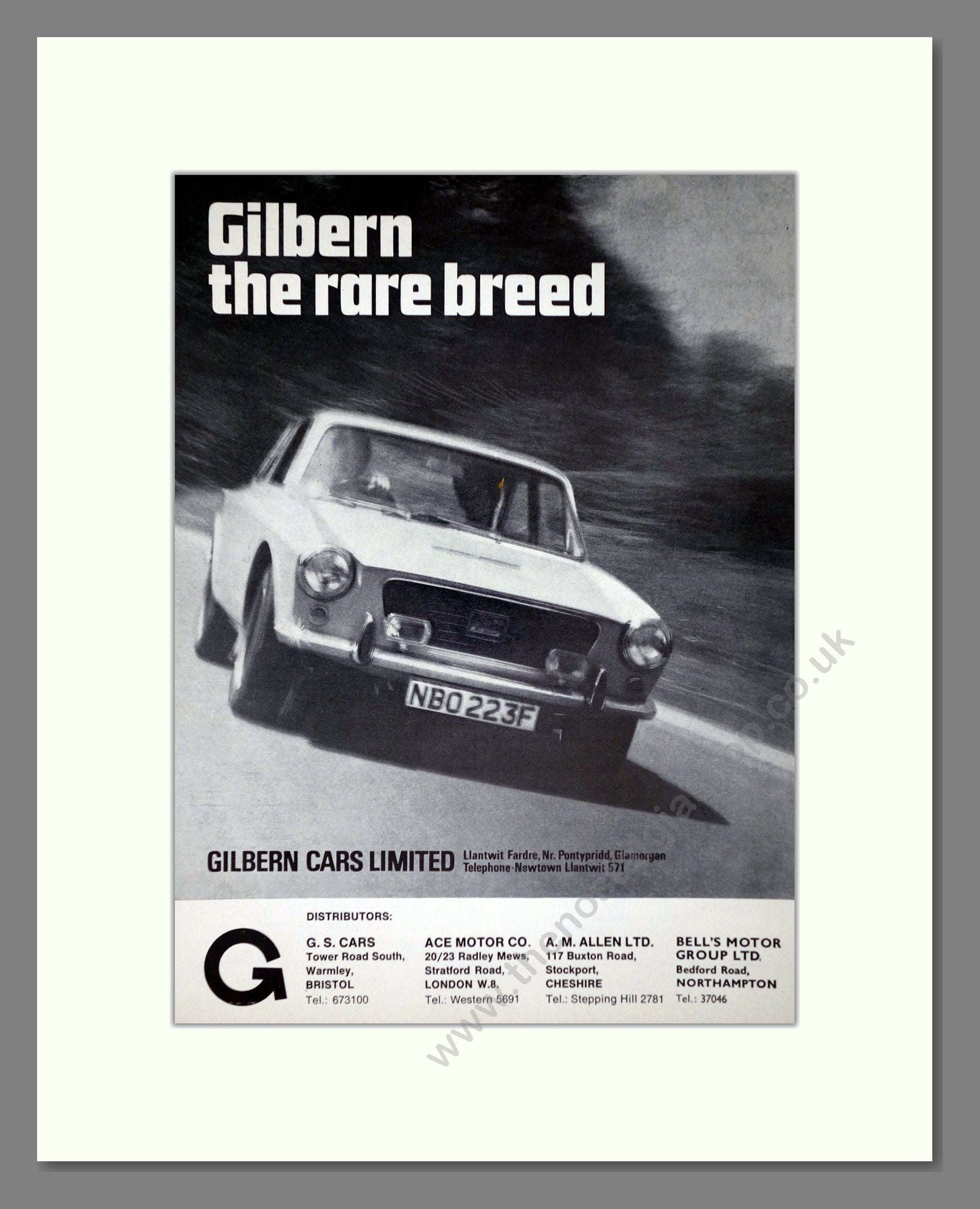 Gilbern - The Rare Breed. Vintage Advert 1968 (ref AD64408)