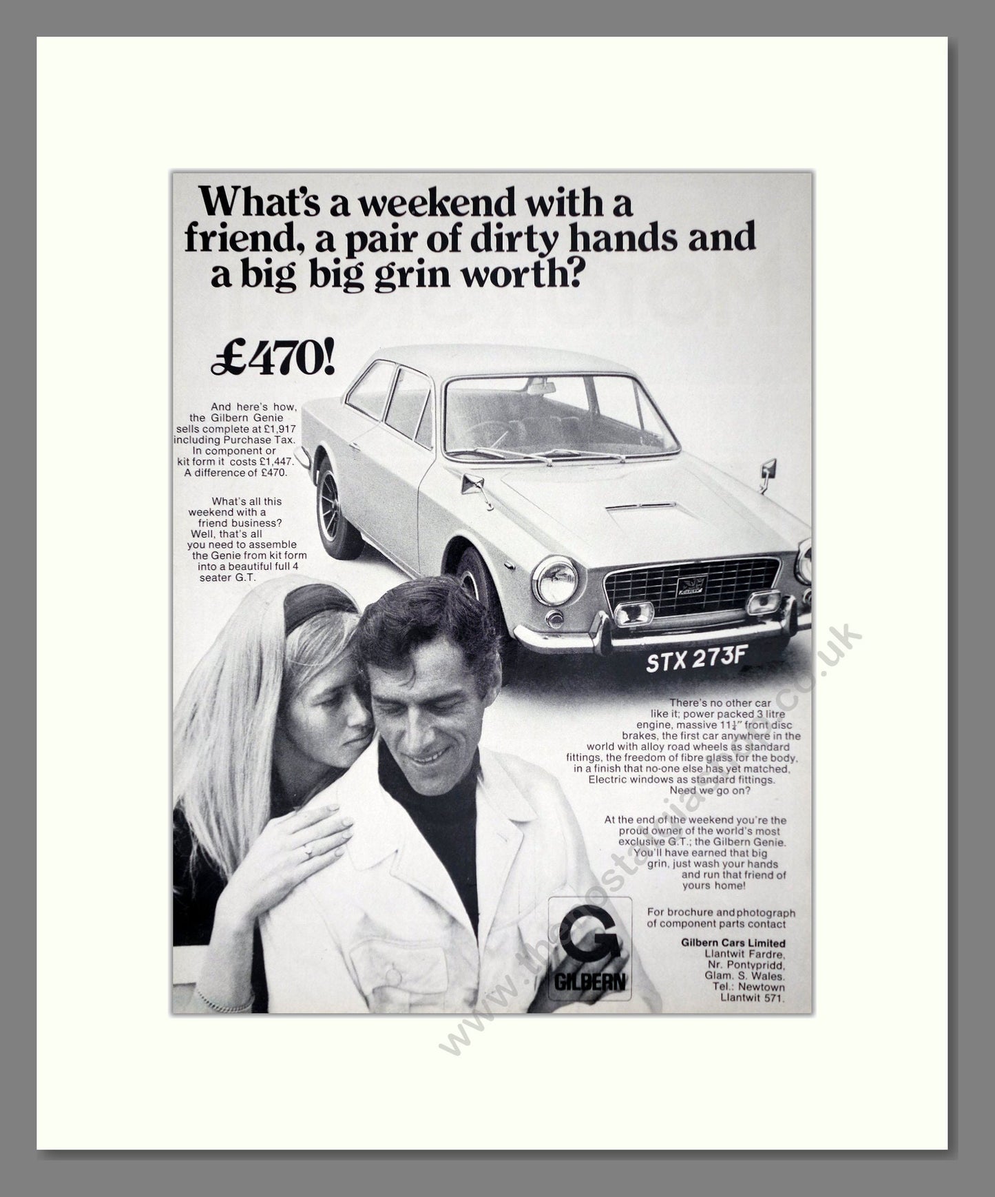 Gilbern - Genie. Vintage Advert 1968 (ref AD64411)