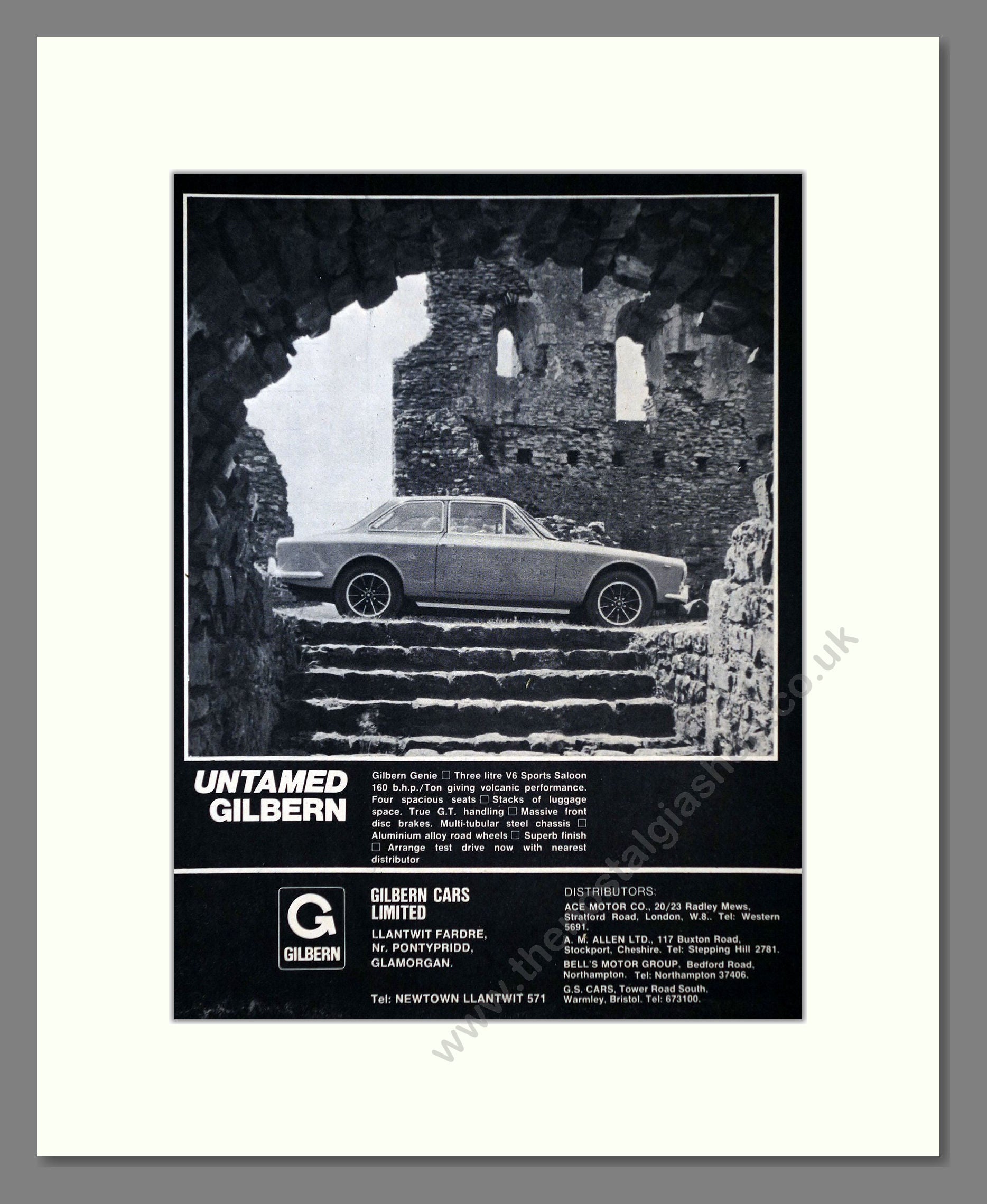 Gilbern - Genie. Vintage Advert 1968 (ref AD64414)