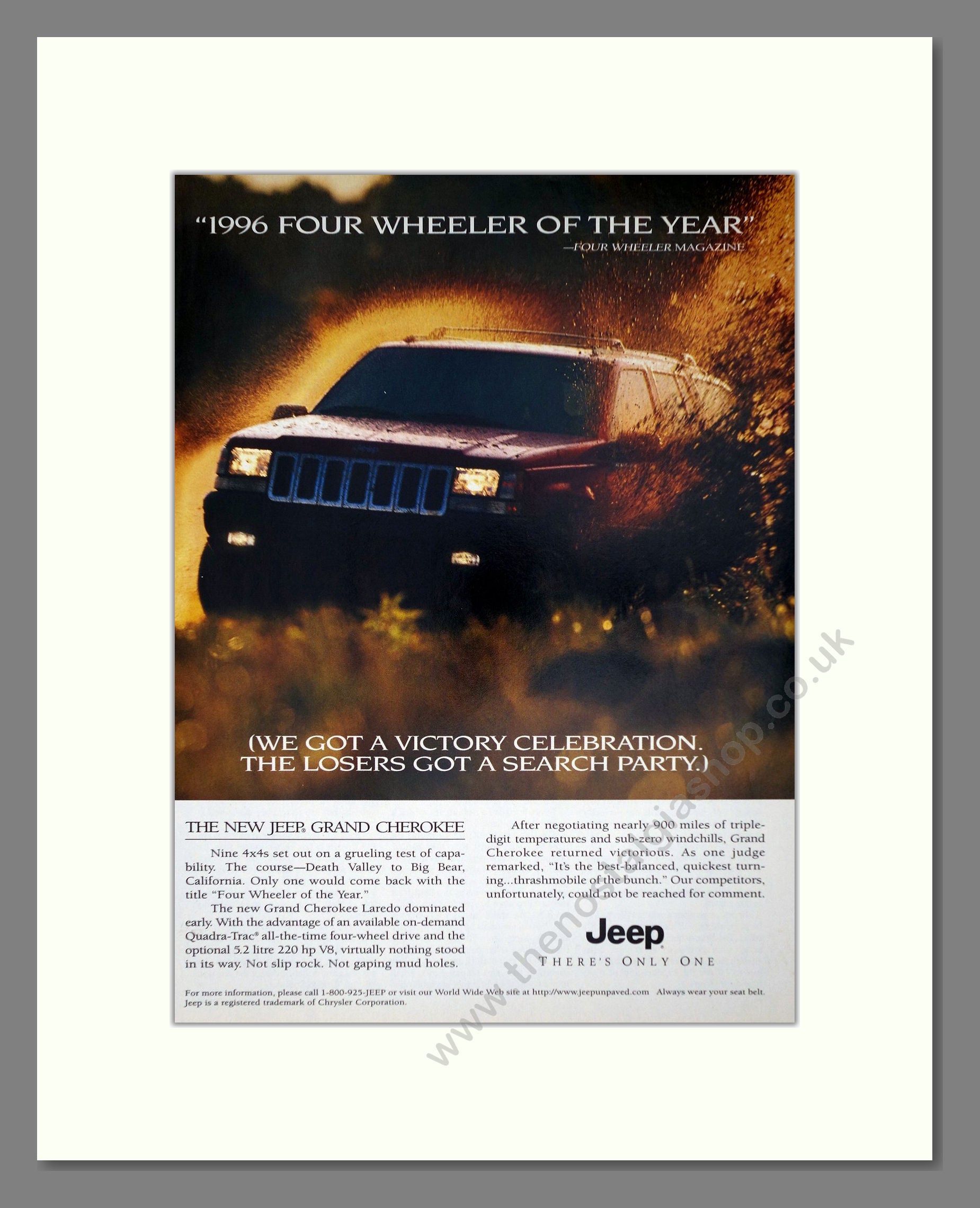 Jeep - Grand Cherokee. Vintage Advert 1996 (ref AD64422)