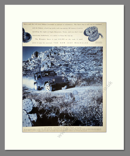 Jeep - Wrangler (Double Advert). Vintage Advert 1997 (ref AD64429)