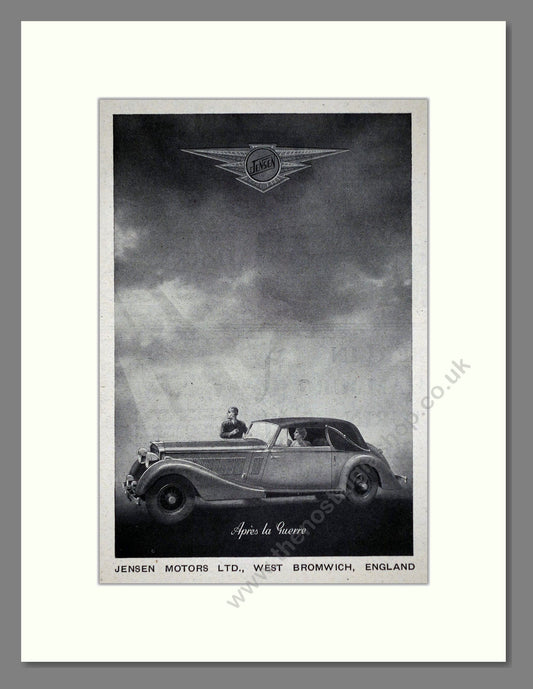 Jensen - Apres La Guerre. Vintage Advert 1944 (ref AD64440)