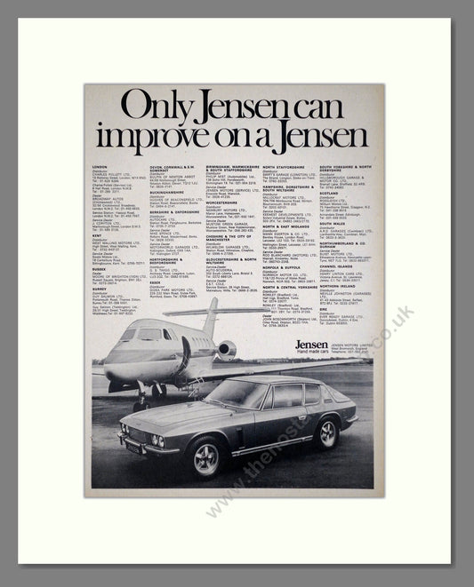Jensen - Dealers. Vintage Advert 1971 (ref AD64445)