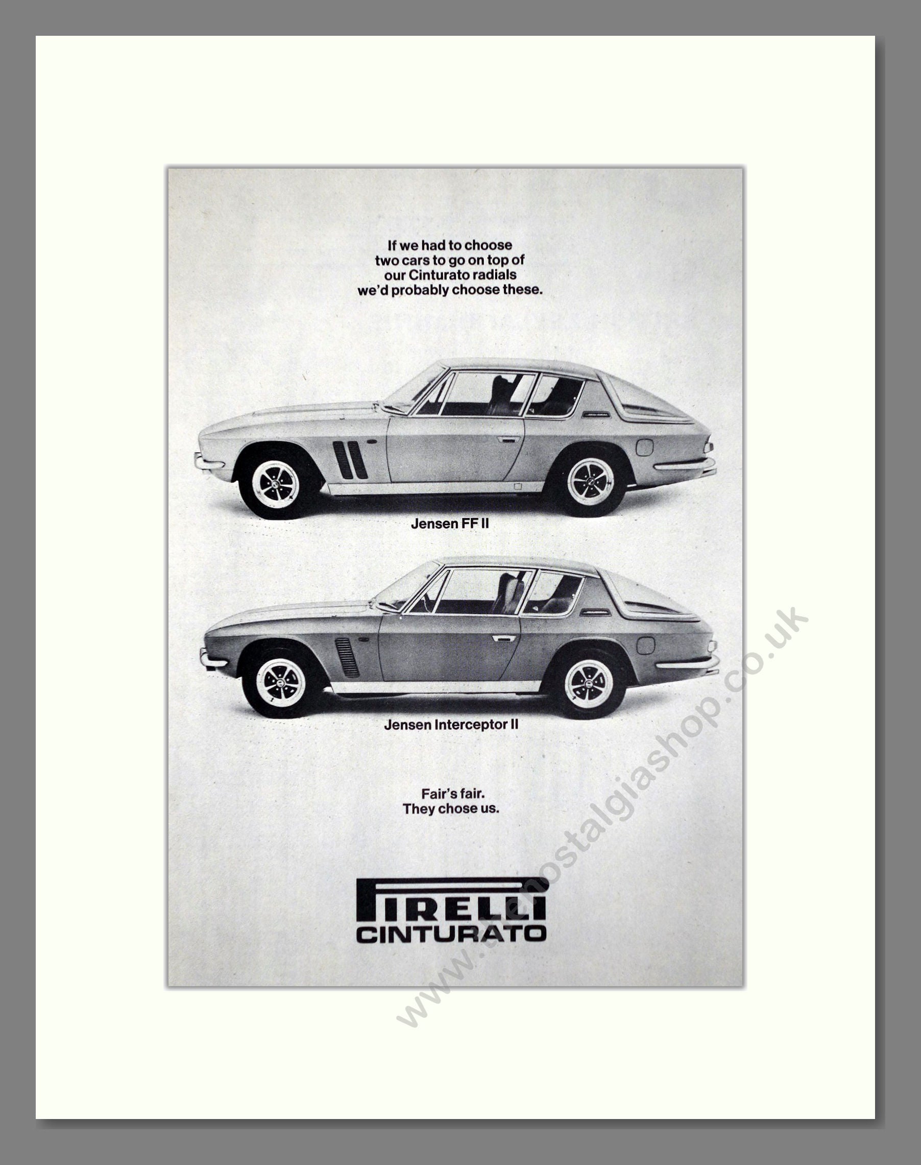 Jensen - FF II / Interceptor II. Vintage Advert 1969 (ref AD64447)
