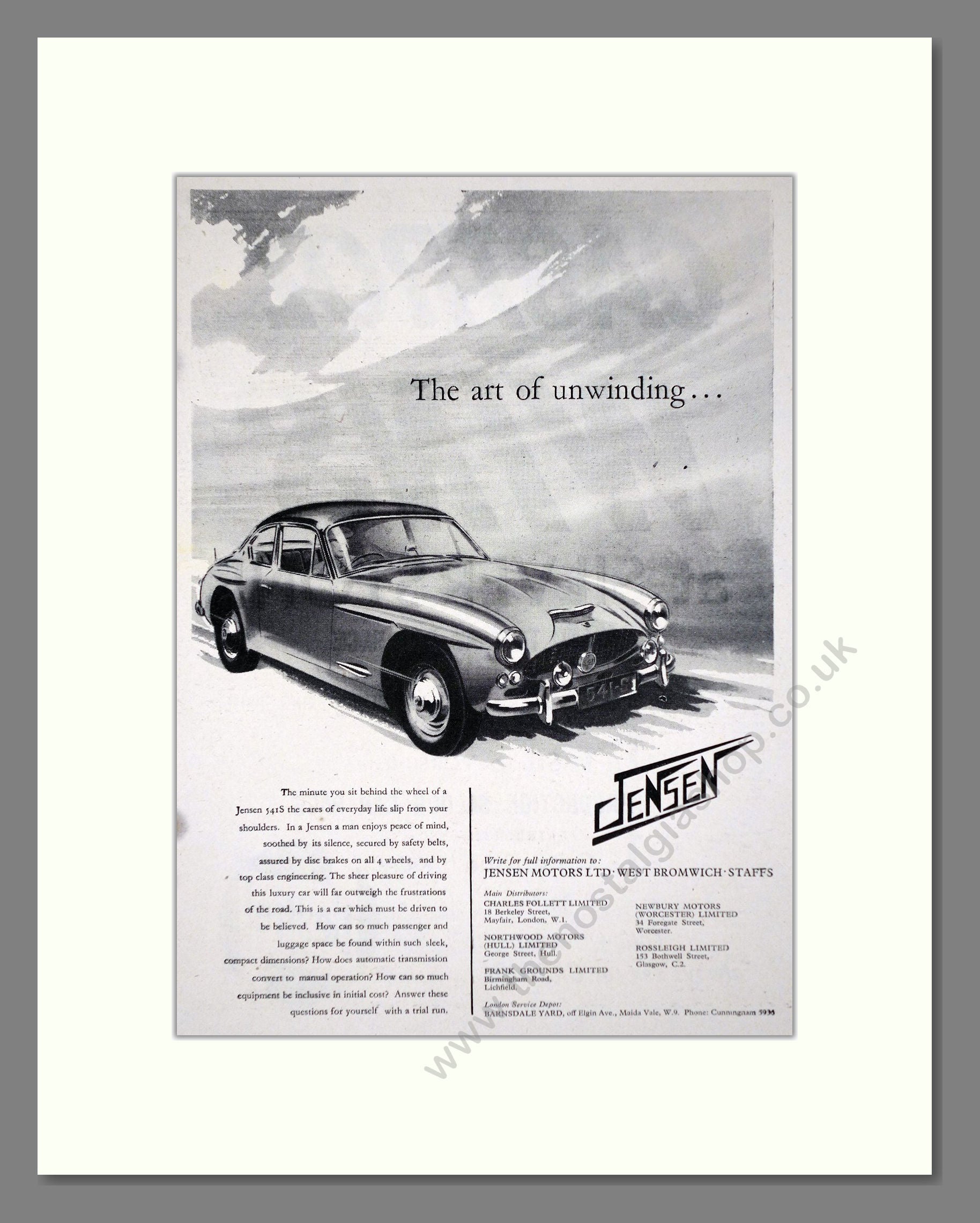 Jensen - 541S. Vintage Advert 1961 (ref AD64450)