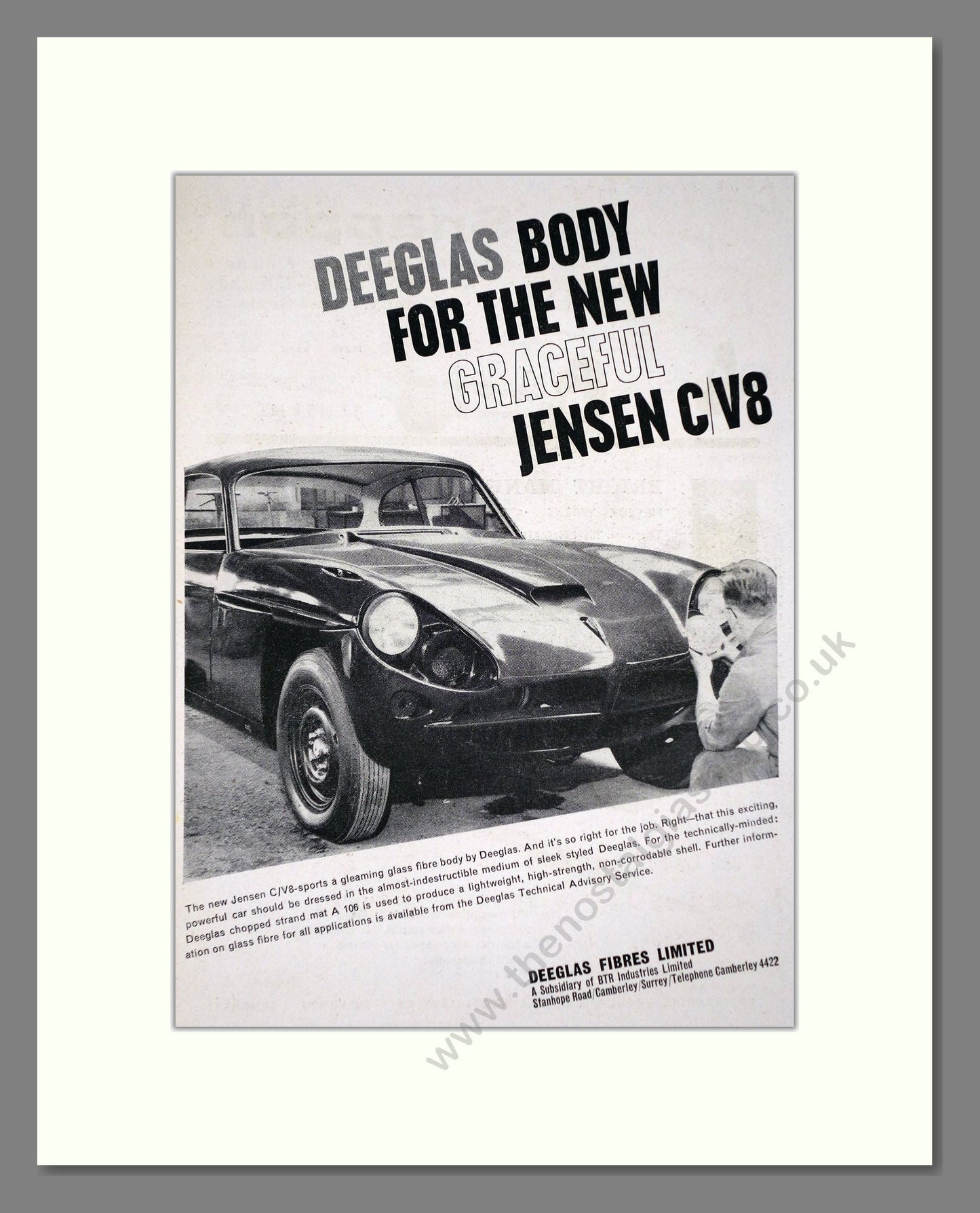 Jensen - C/V8. Vintage Advert 1962 (ref AD64452)