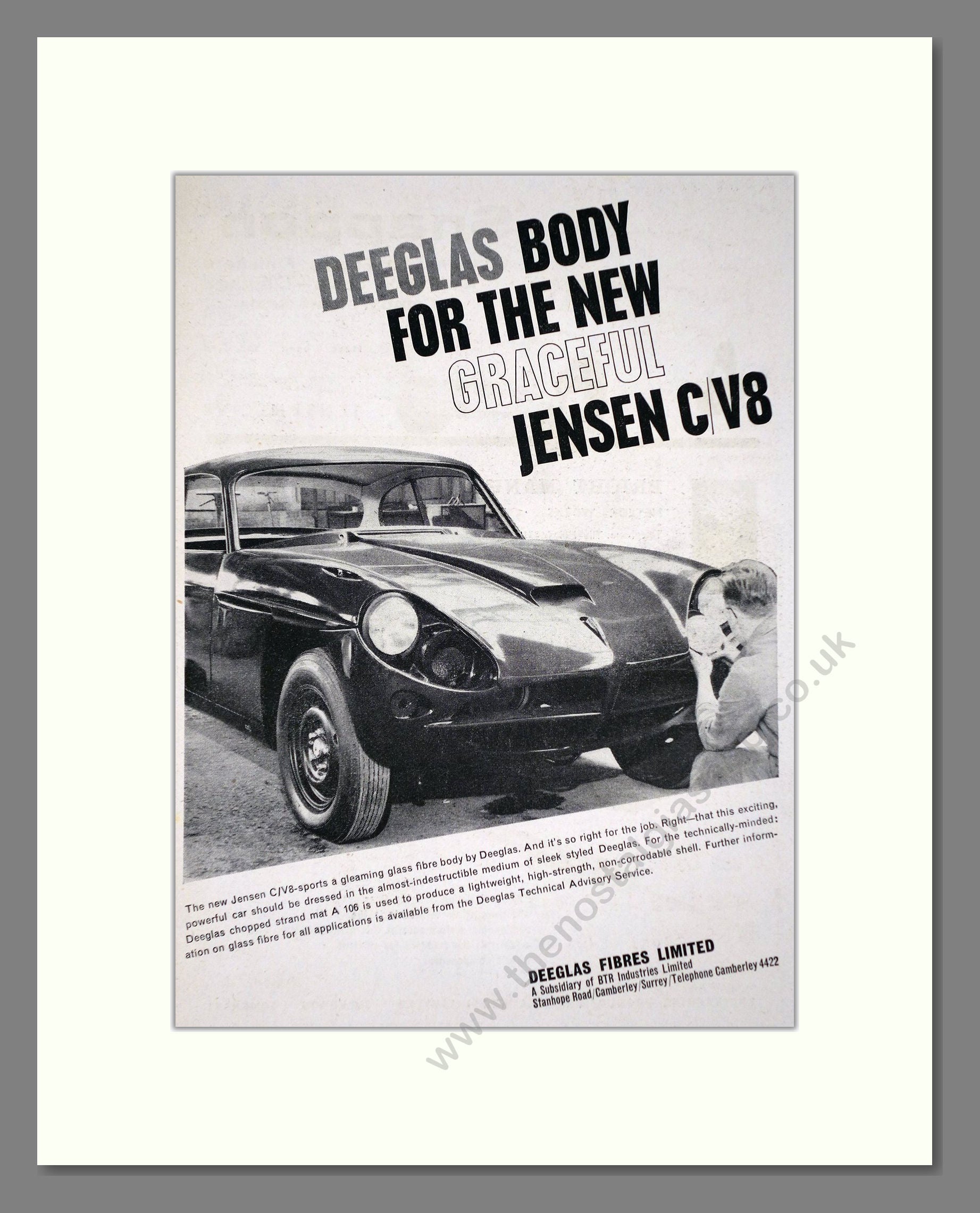 Jensen - C/V8. Vintage Advert 1962 (ref AD64452)