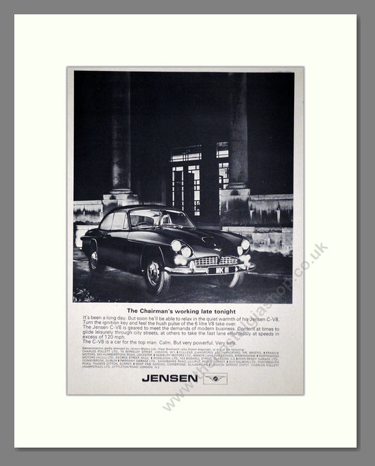Jensen - C/V8. Vintage Advert 1965 (ref AD64455)
