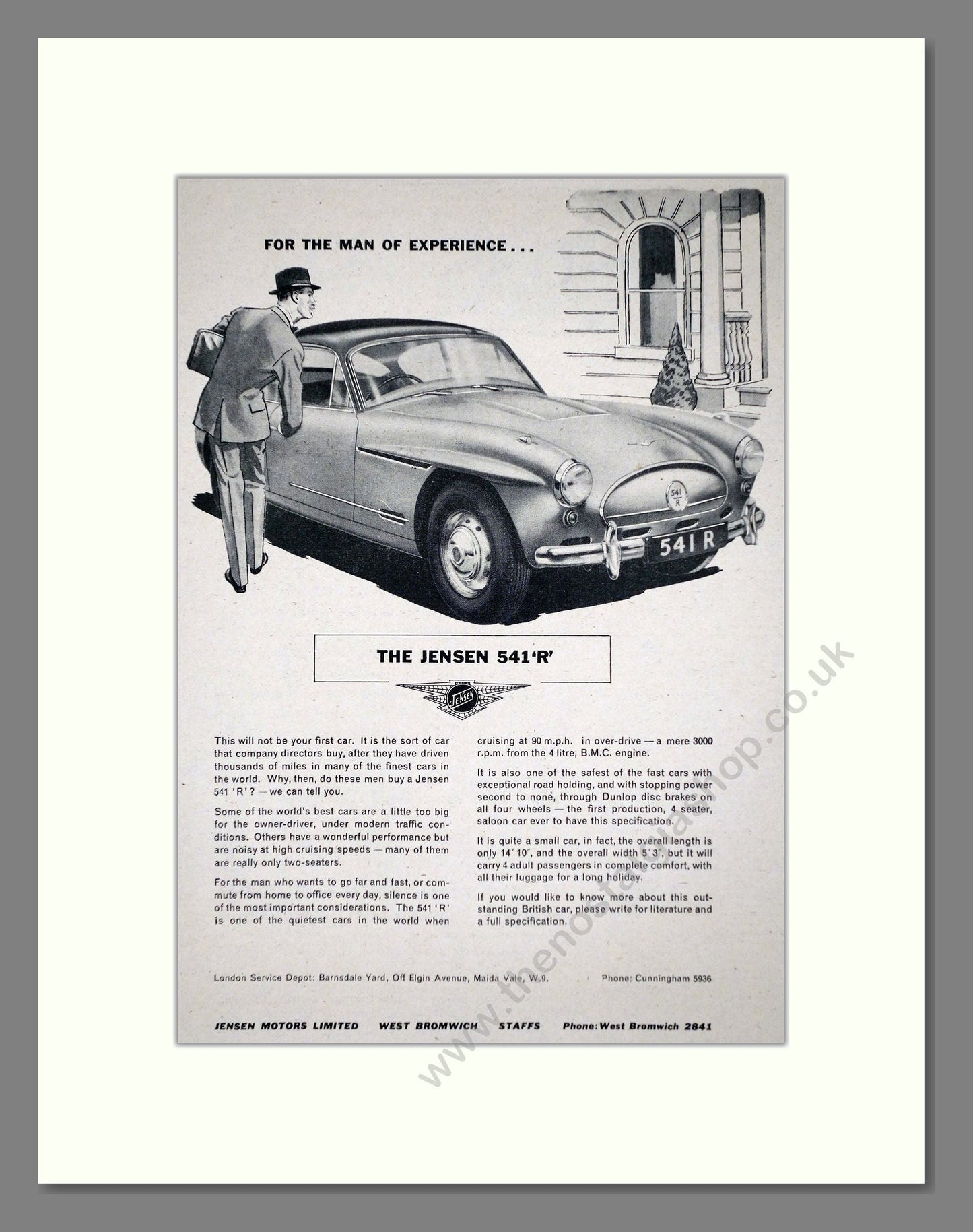 Jensen - 541R. Vintage Advert 1960 (ref AD64456)
