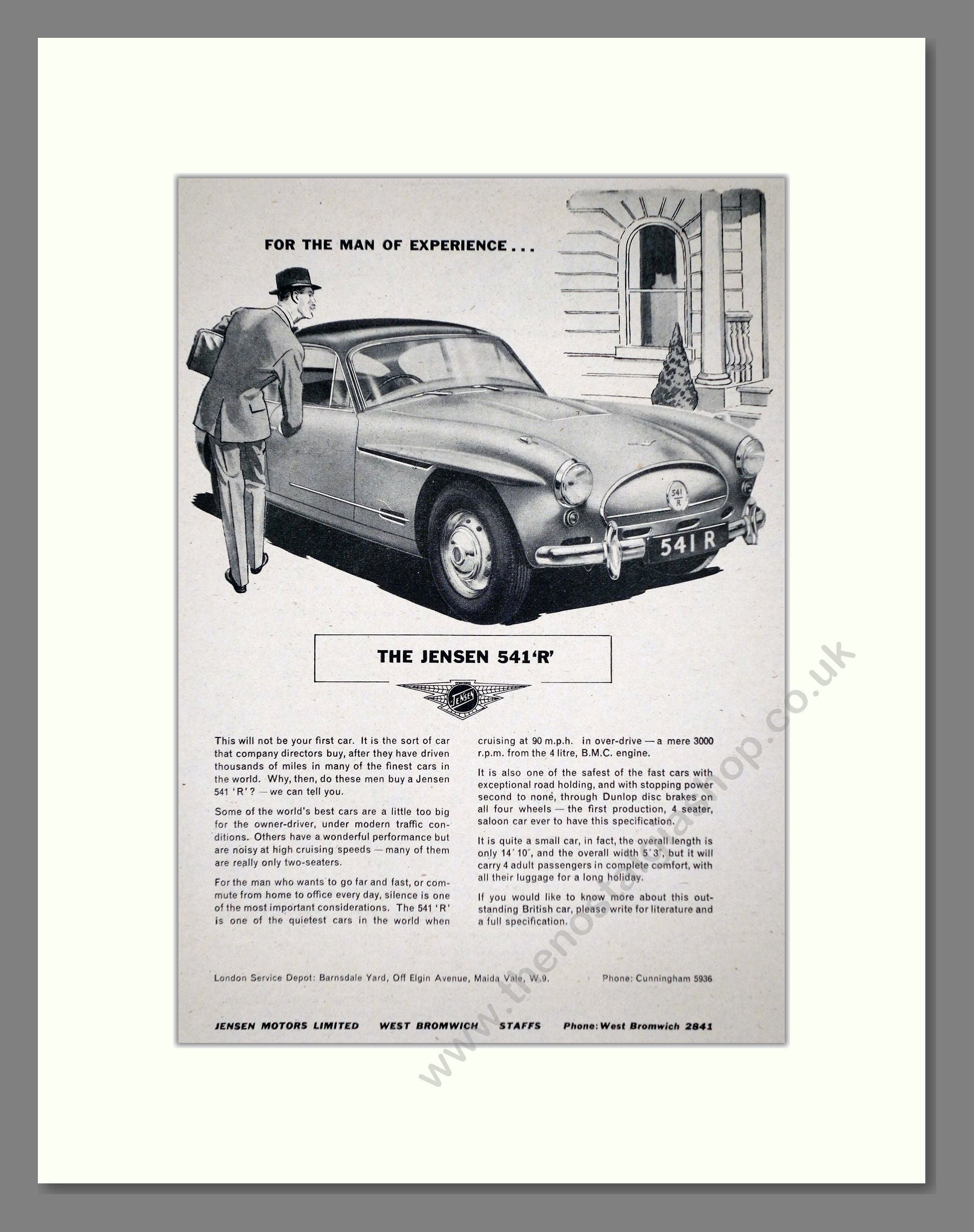 Jensen - 541R. Vintage Advert 1960 (ref AD64456)