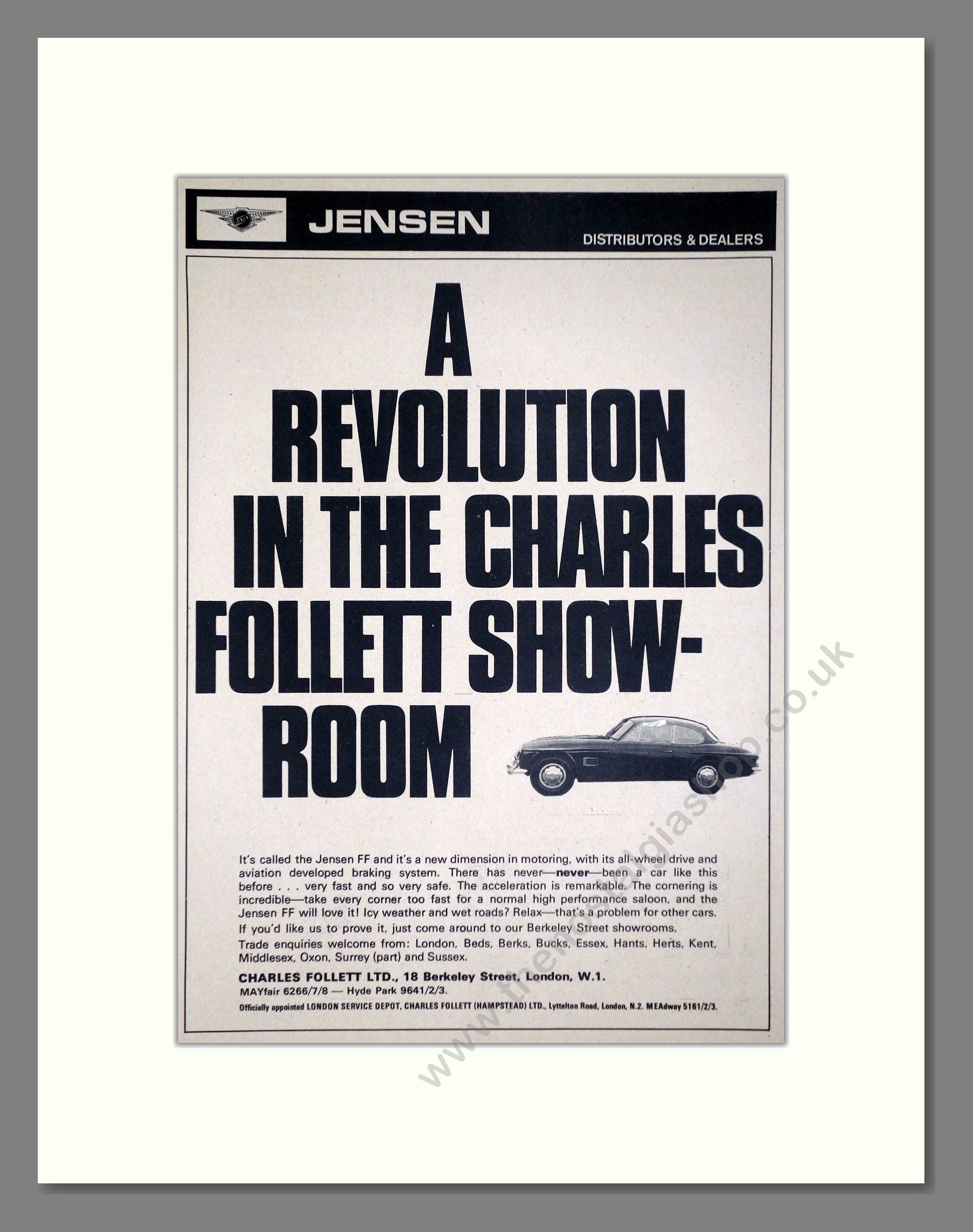 Jensen - FF. Vintage Advert 1965 (ref AD64460)