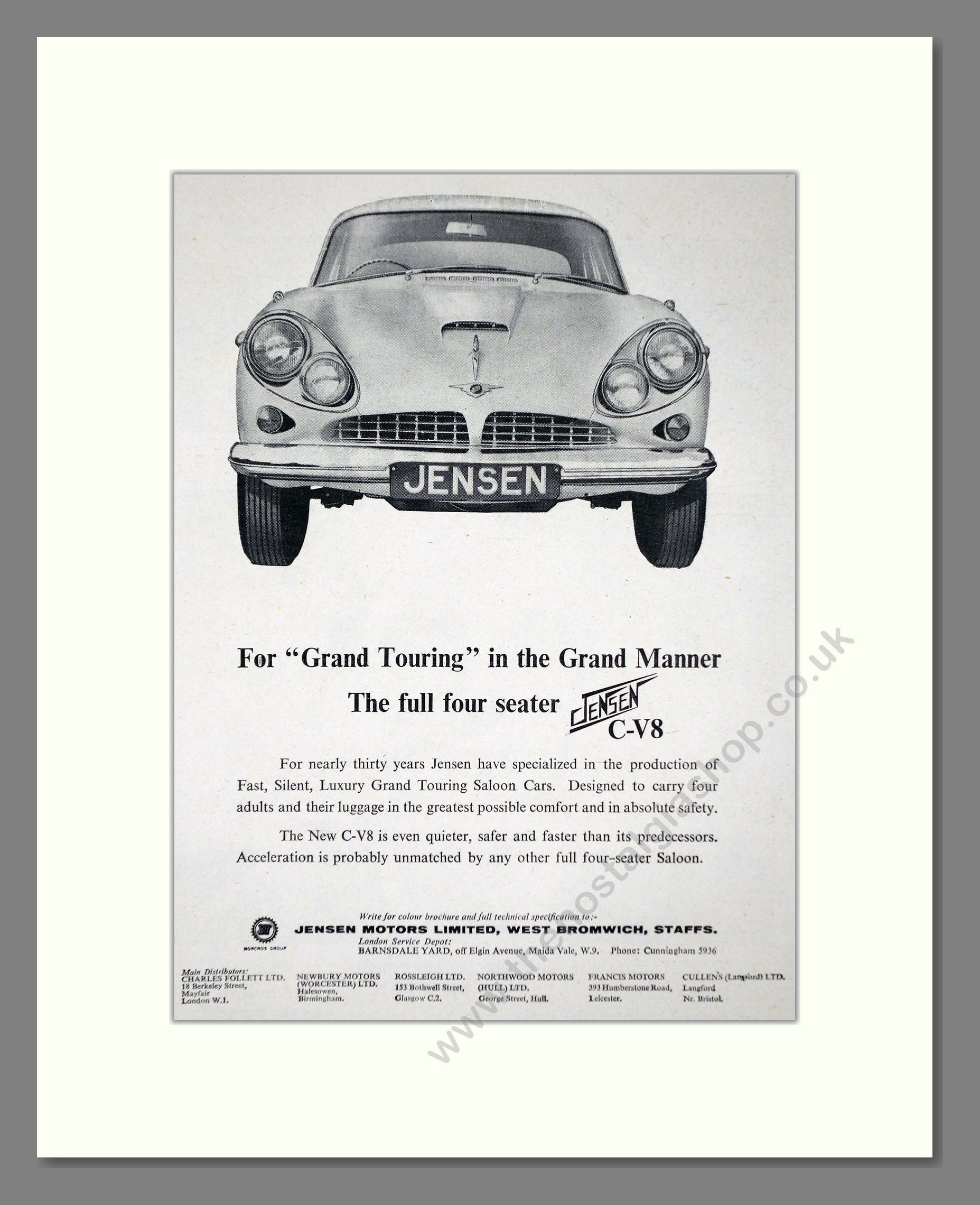 Jensen - C/V8. Vintage Advert 1963 (ref AD64463)