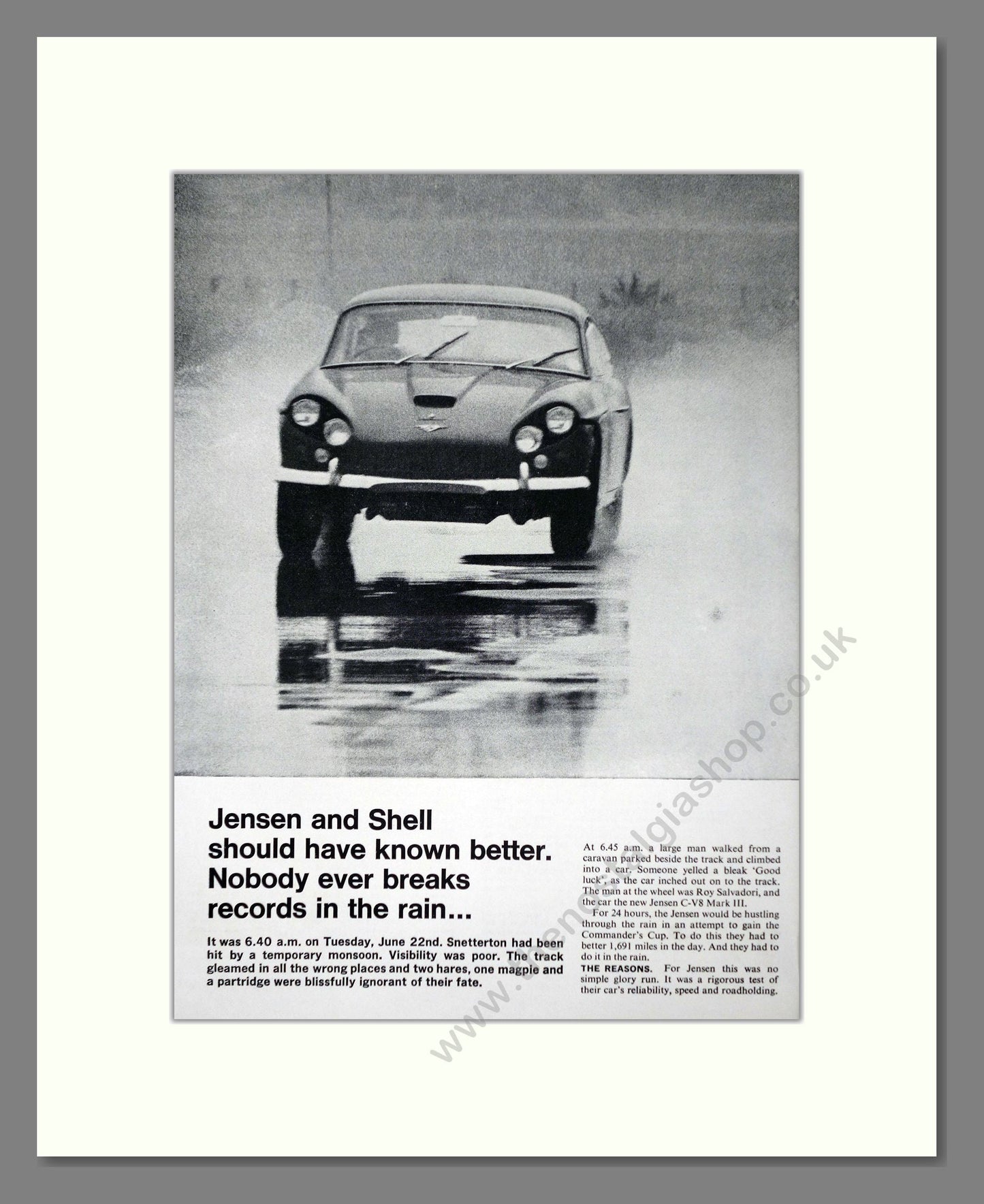 Jensen - Shell (Double Advert). Vintage Advert 1965 (ref AD64466)