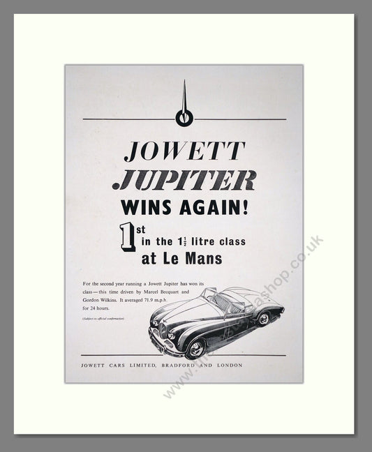 Jowett - Jupiter. Vintage Advert 1951 (ref AD64491)