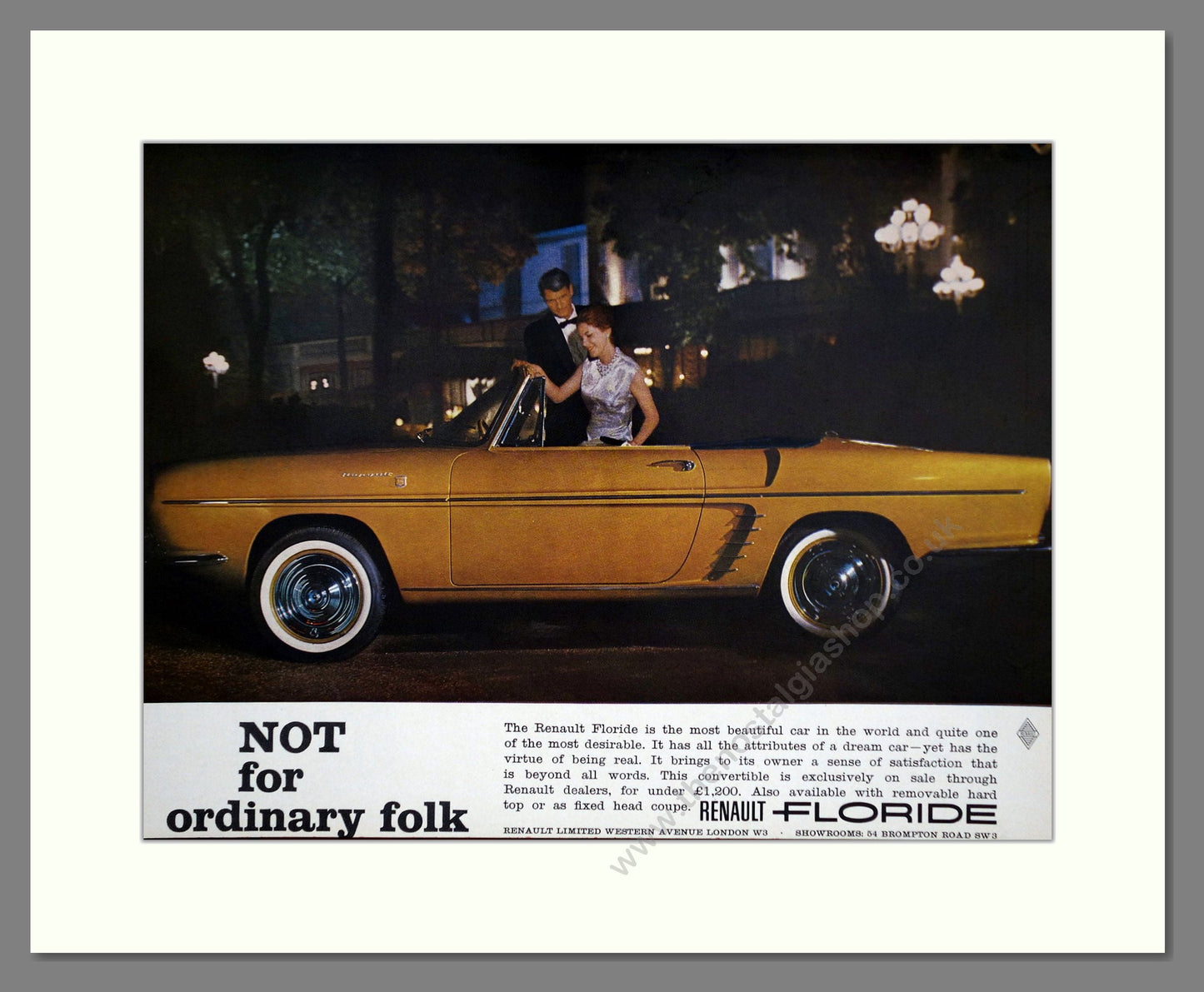 Renault - Floride. Vintage Advert 1961 (ref AD64494)